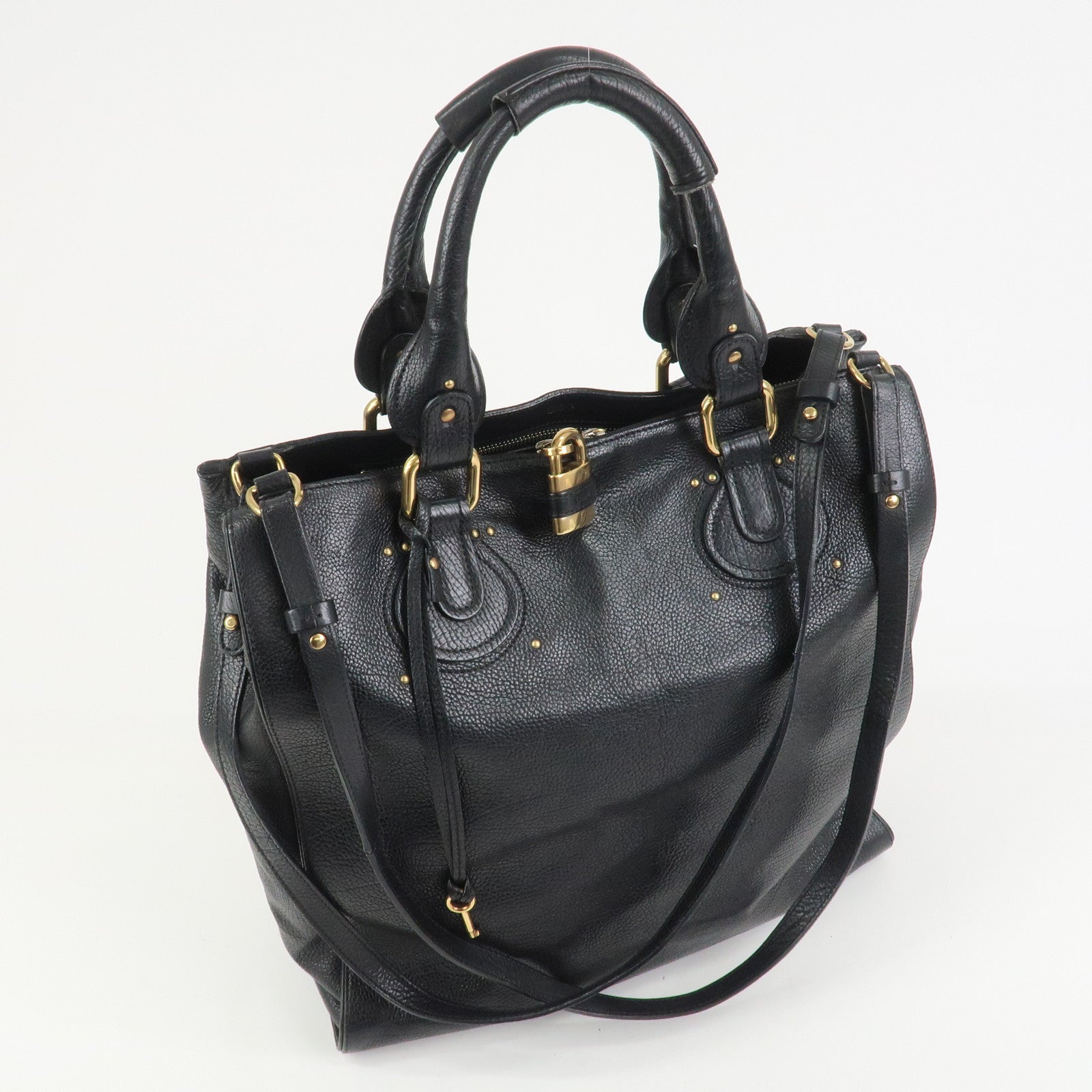 Chloe Paddington Leather 2Way Bag Shoulder Bag Black