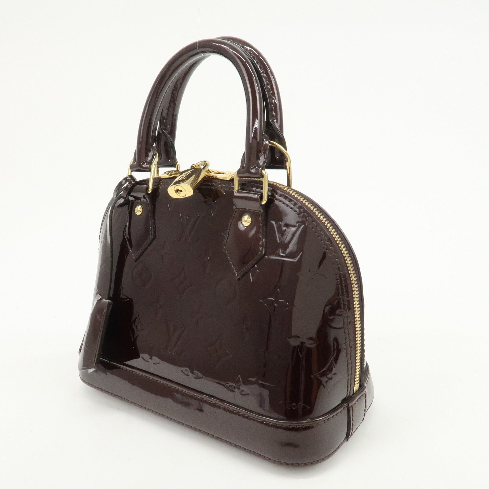 Louis Vuitton Monogram Vernis Alma BB 2Way Hand Bag Amarante M91678
