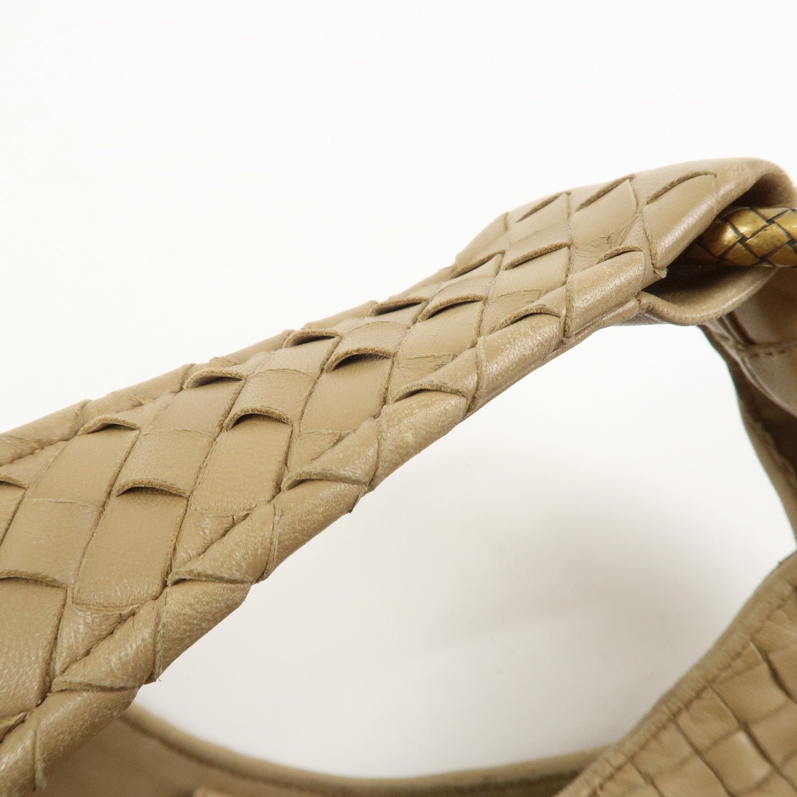 BOTTEGA VENETA Intrecciato Nappa Leather Shoulder Bag Light Brown