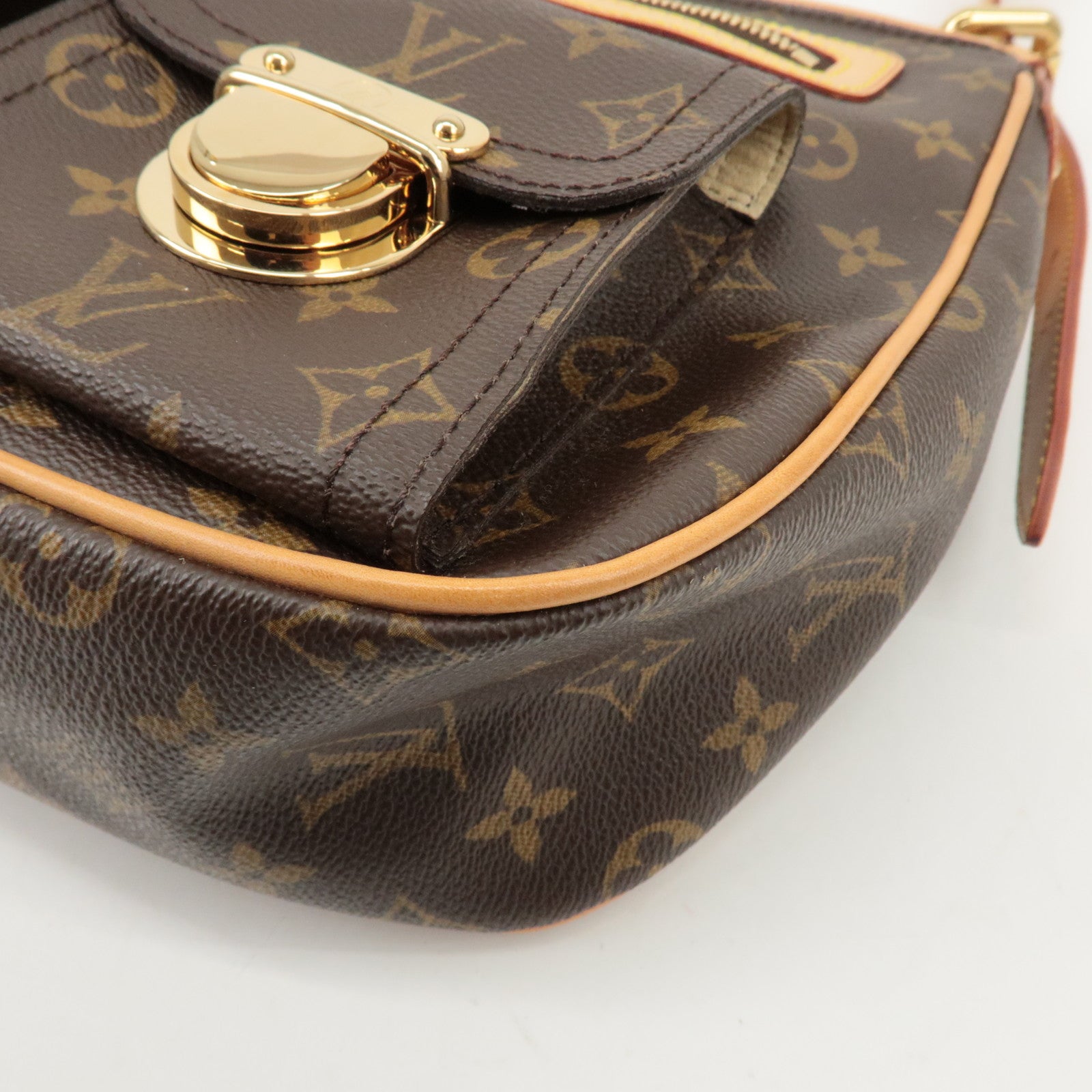 Louis Vuitton Monogram Hudson GM Shoulder Bag Brown M40045 Used