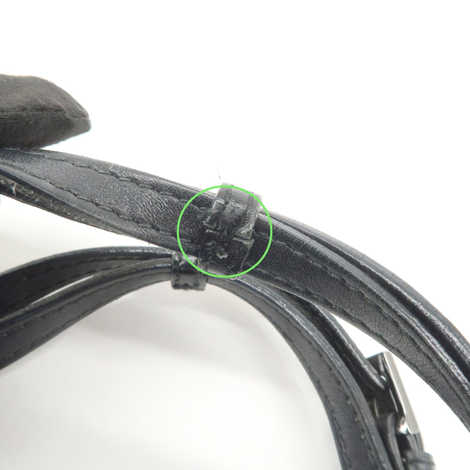 GUCCI Leather Tote Bag Hand Bag Black 76554