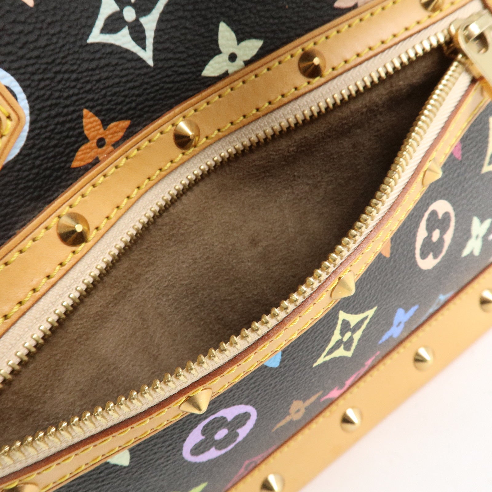 Louis Vuitton Monogram Multicolor Alma Hand Bag Noir M92646
