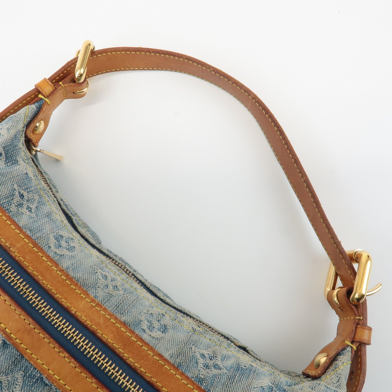 Louis Vuitton Monogram Denim Baggy PM 2Way Shoulder Bag M95049 Used