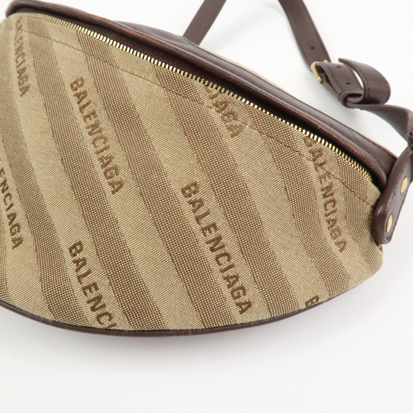 BALENCIAGA Leather Souvenir XS Body Bag Crossbody Bag Brown 518163