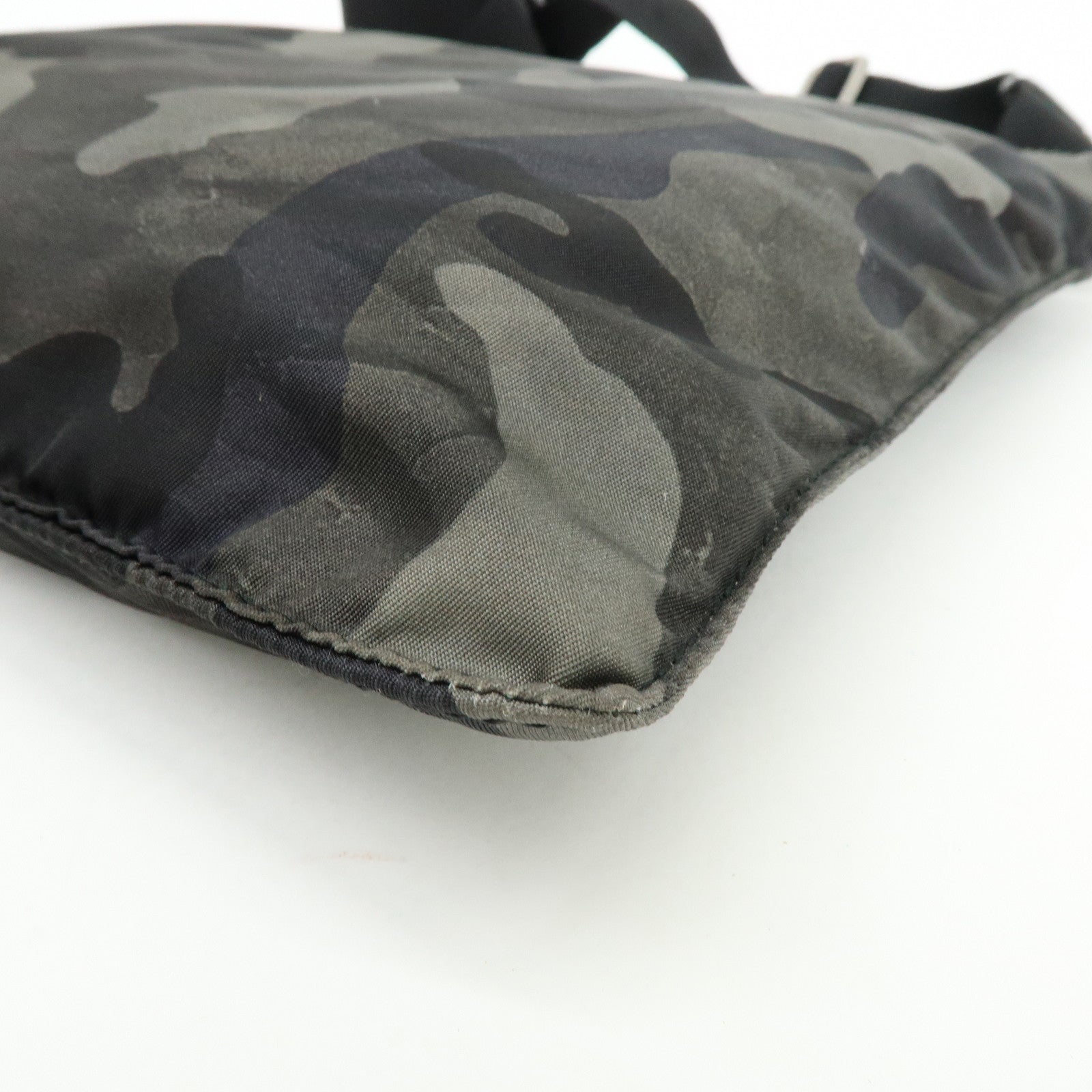 PRADA Triangle Logo Nylon Shoulder Bag Crossbody Bag Camouflage