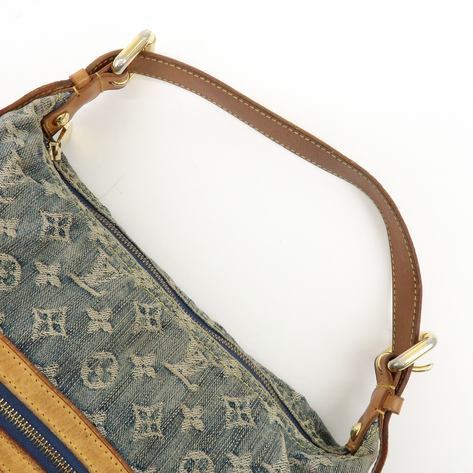 Louis Vuitton Monogram Denim Baggy GM Shoulder Bag Blue M95048