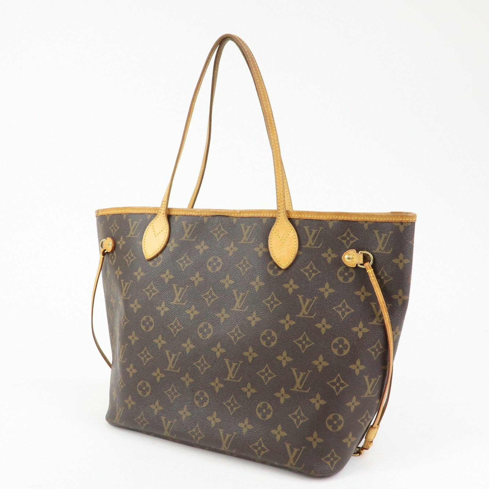 Louis Vuitton Monogram Neverfull MM Tote Shoulder Bag Brown M40156