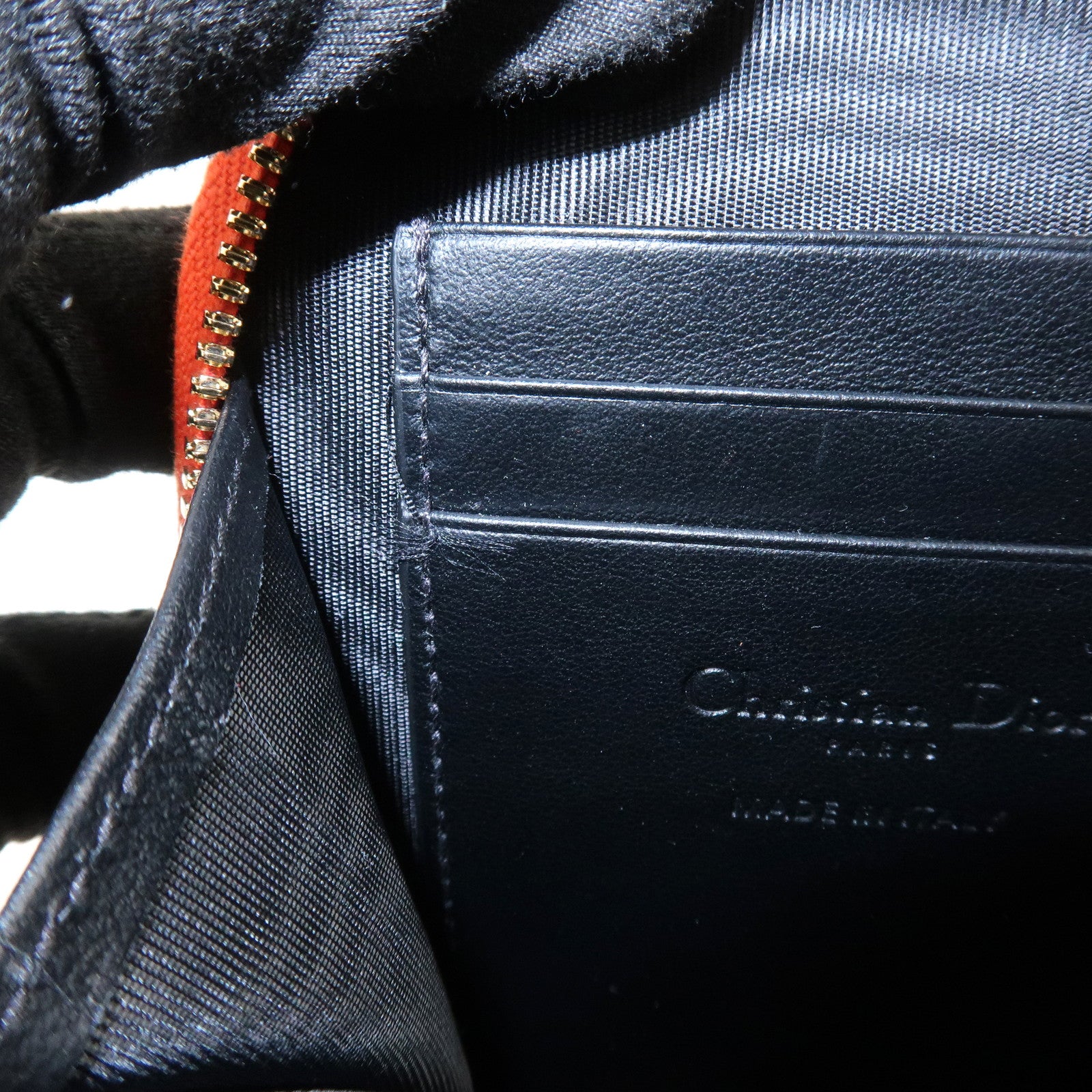 Christian Dior Dinosaur Motif Patent Leather Hand Bag Shoulder Bag