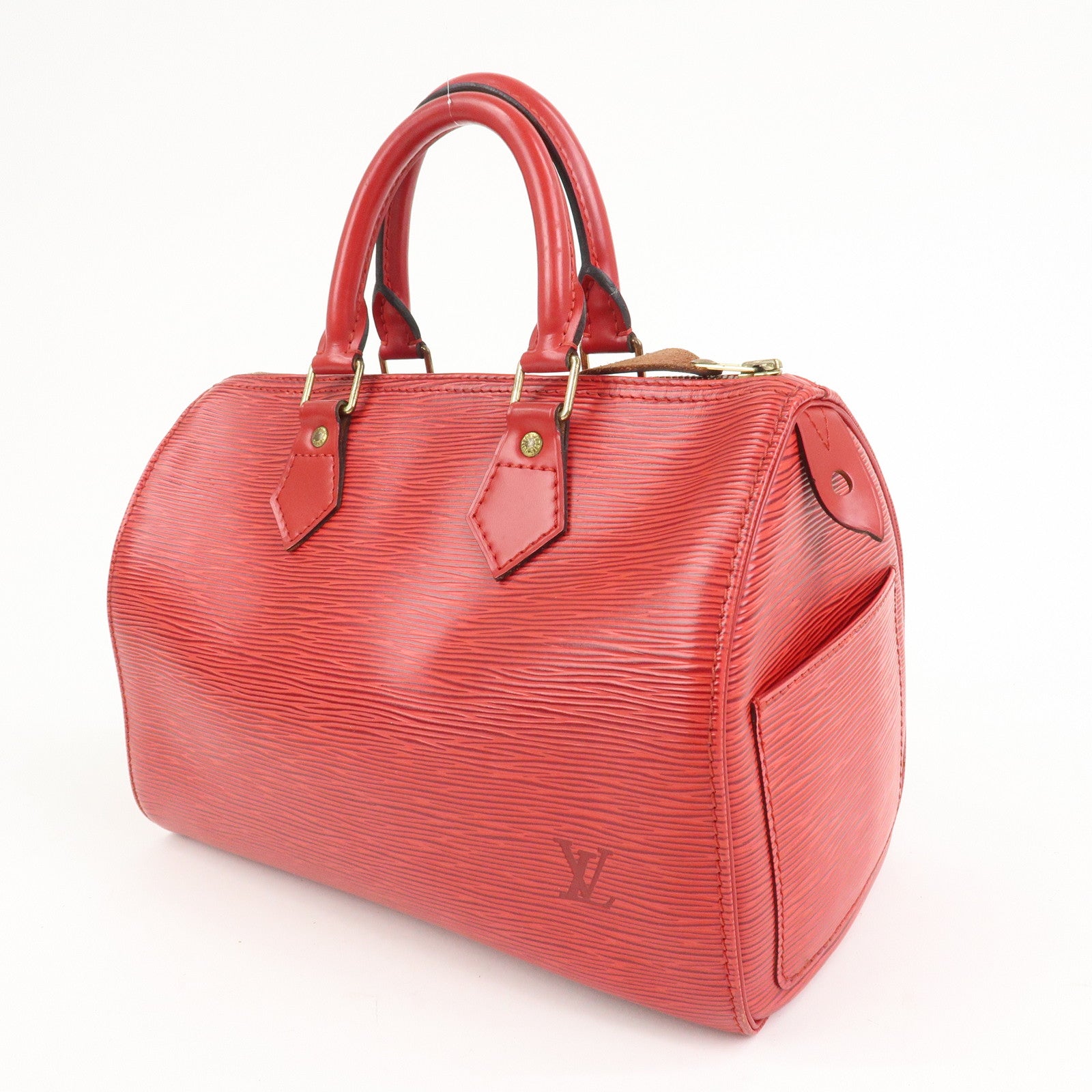 Louis Vuitton Epi Speedy 25 Hand Bag Castilian Red M43017
