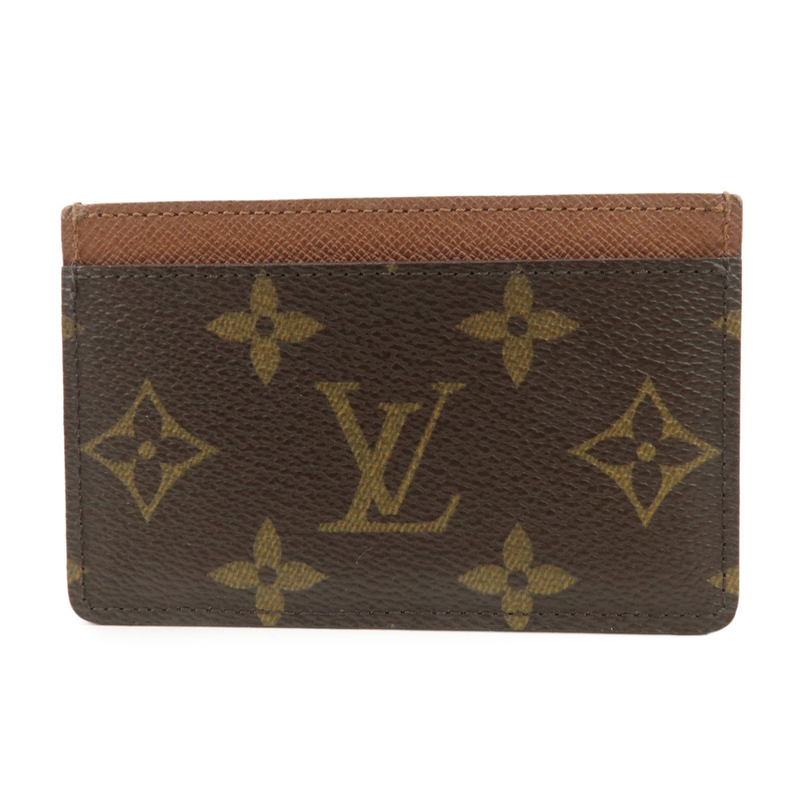 Louis Vuitton Monogram Canvas Porte Cartes Card Case M61733 Used