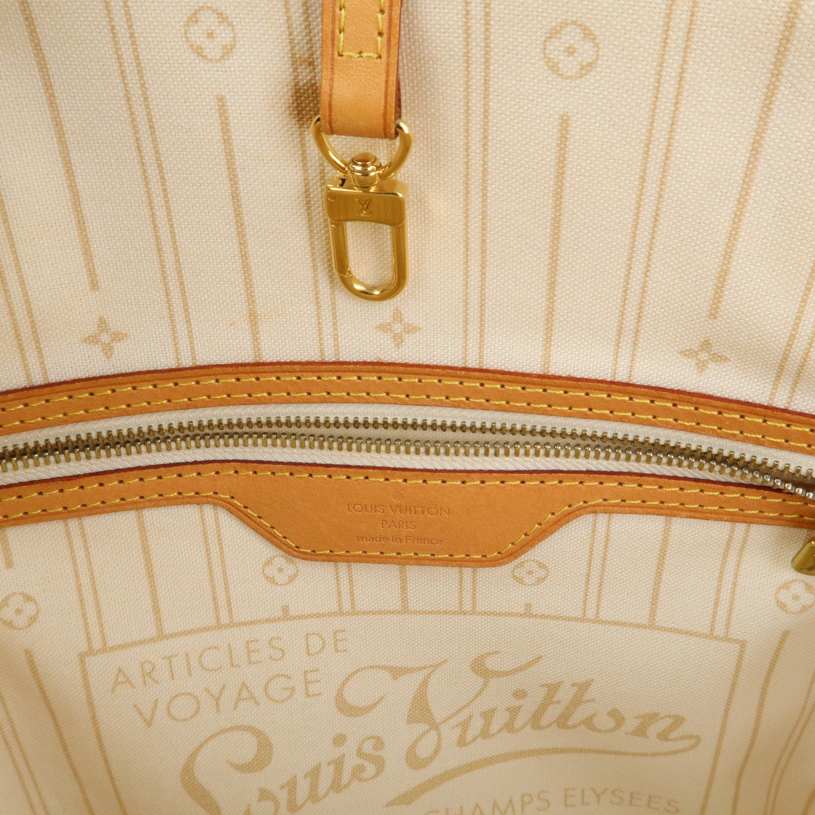 Louis Vuitton Damier Azur Neverfull MM Tote Bag Shoulder Bag N51107