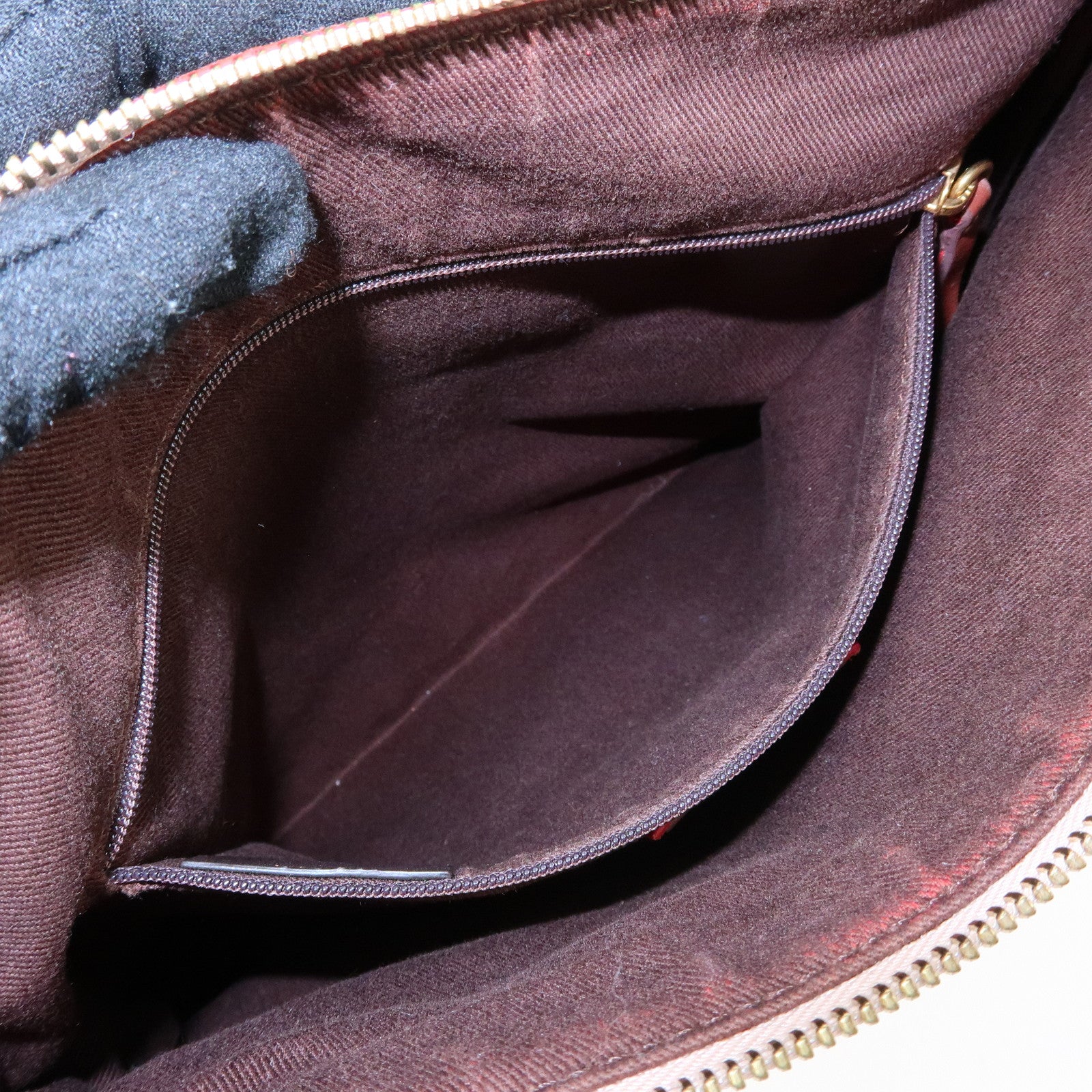 LOEWE Canvas Leather Suede Shoulder Bag Hand Bag Beige Red