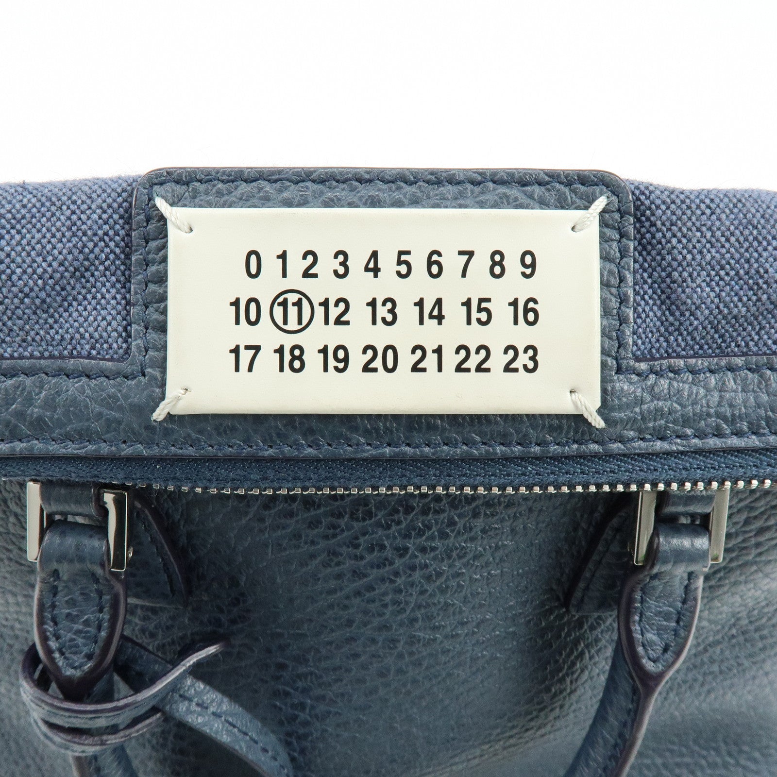 Maison Margiela 5AC Leather Canvas 2Way Bag Hand Shoulder Bag Navy