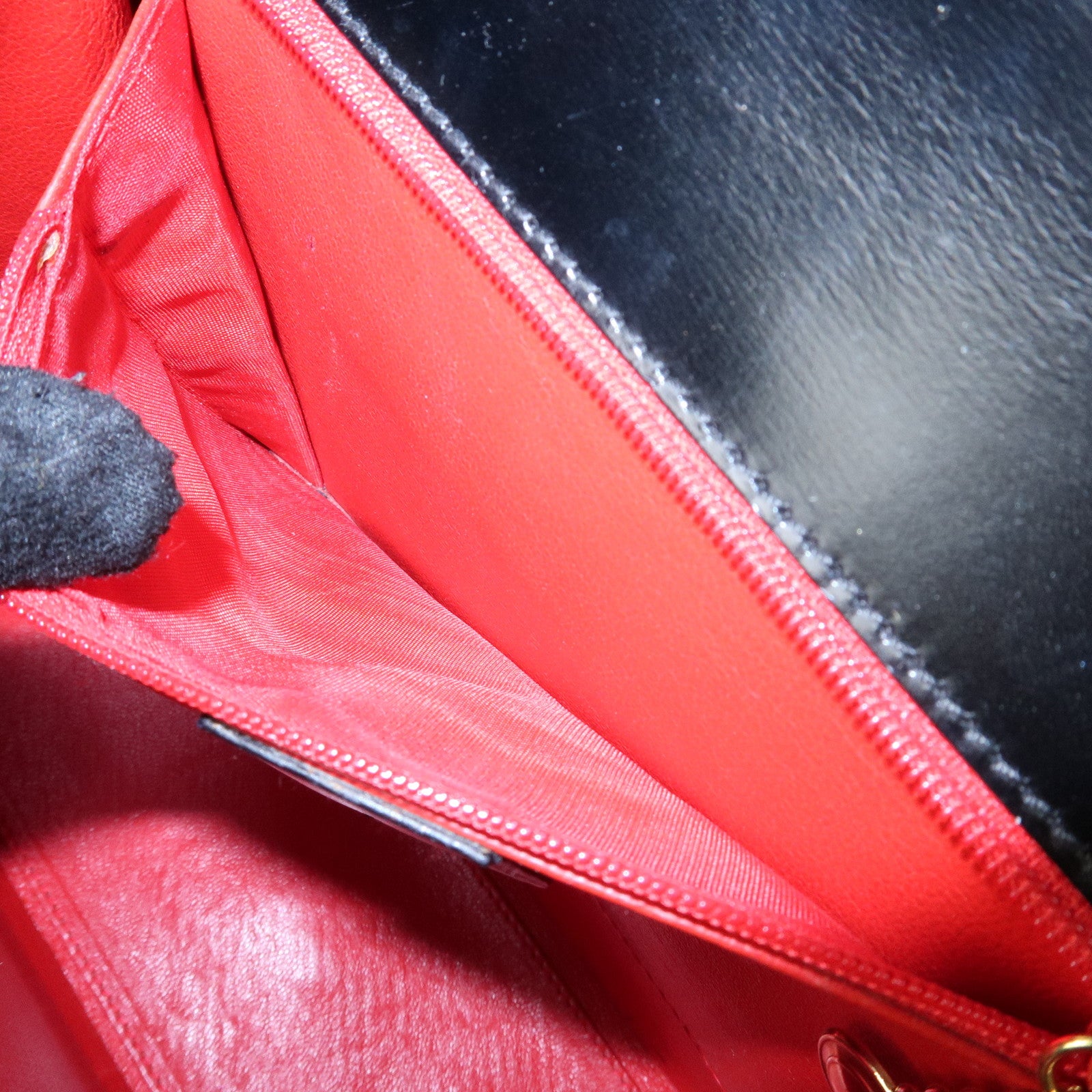 GUCCI Lady Lock Calf Leather 2Way Hand Bag Black