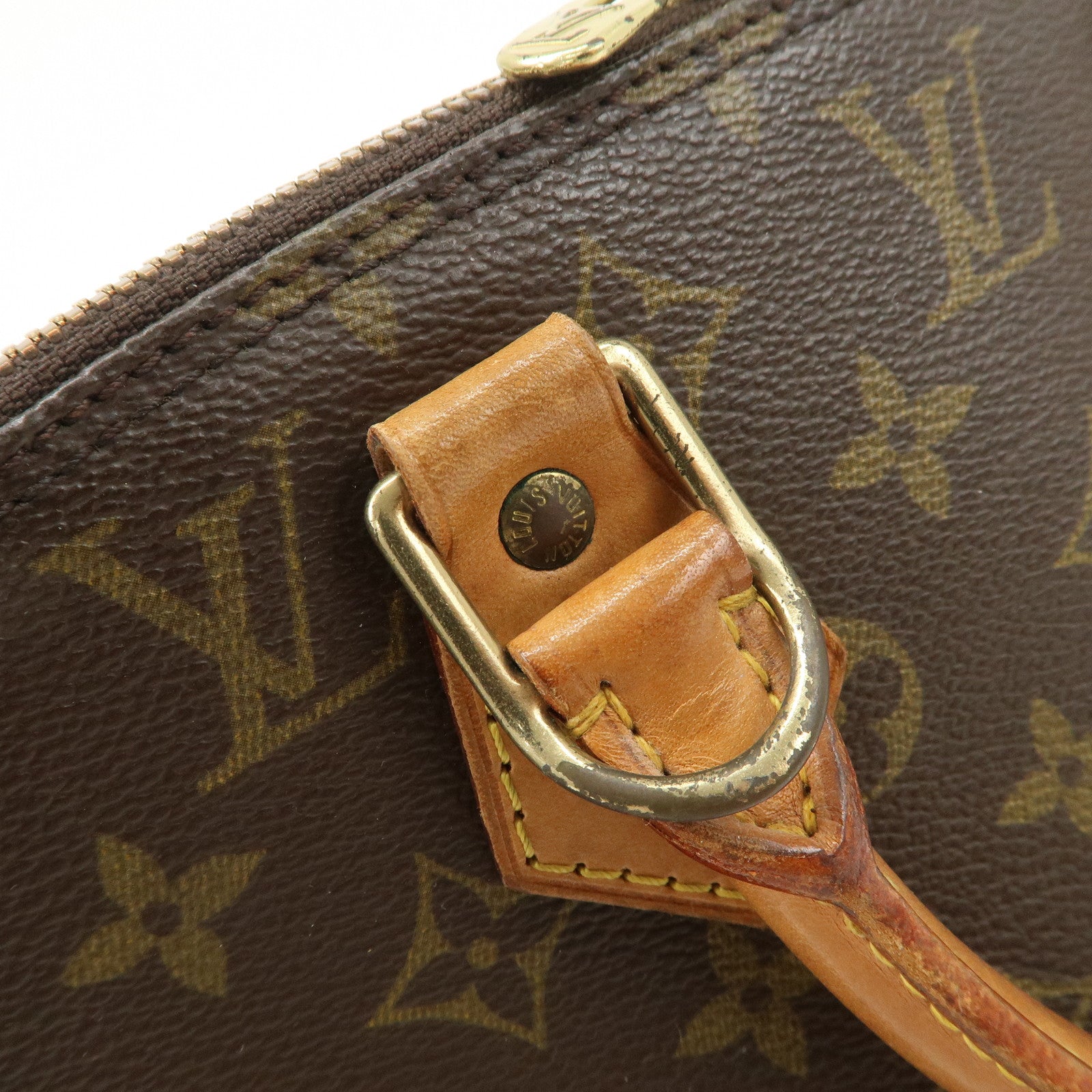 Louis Vuitton Monogram Alma Hand Bag Brown M51130 Used