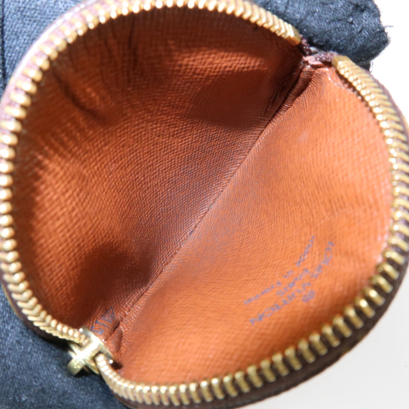 Louis Vuitton Monogram Porte Monnaie Rond Coin Case Brown M61926