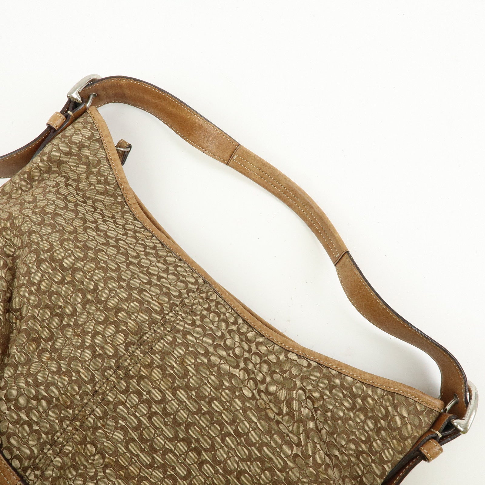 COACH Signature Ergo Set of 2 Leather Canvas Shoulder Bag Brown