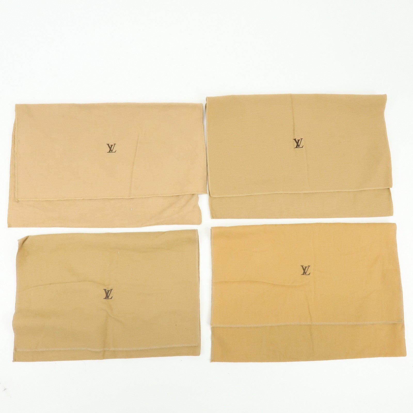 Louis Vuitton Set of 18 Dust Bag Storage Bag Flap Style Beige Brown