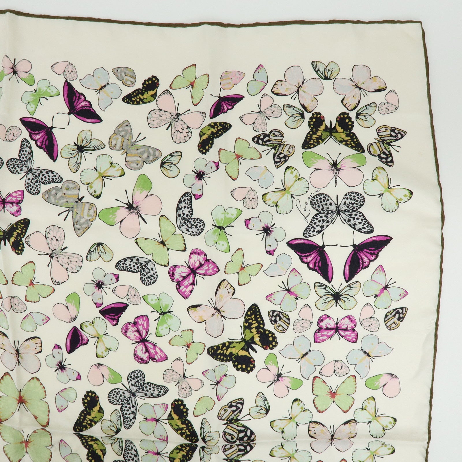 LOEWE CELINE Set of 2 Silk Cotton100% Scarf Butterfly Tassel