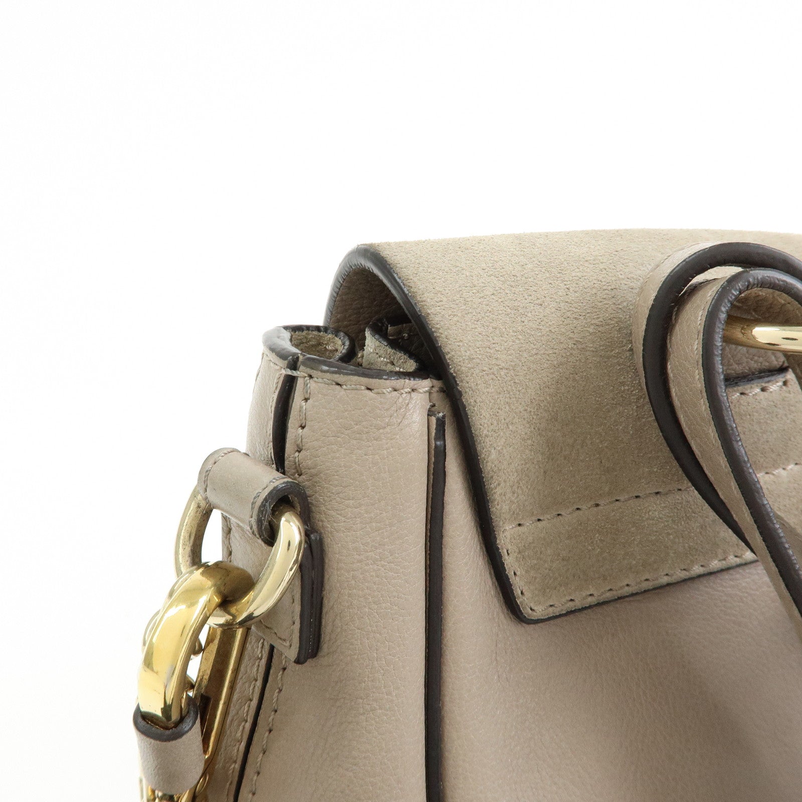 Chloe Faye Suede Leather 2Way Bag Shoulder Bag Backpack Gray