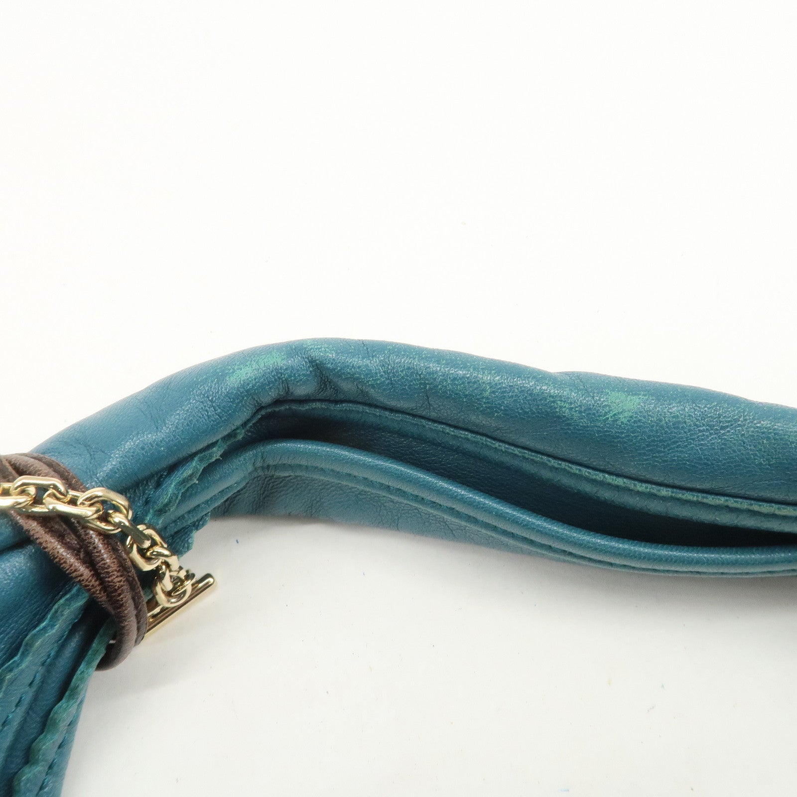 LOEWE Viento 30 Leather Shoulder Bag Hand Bag Blue