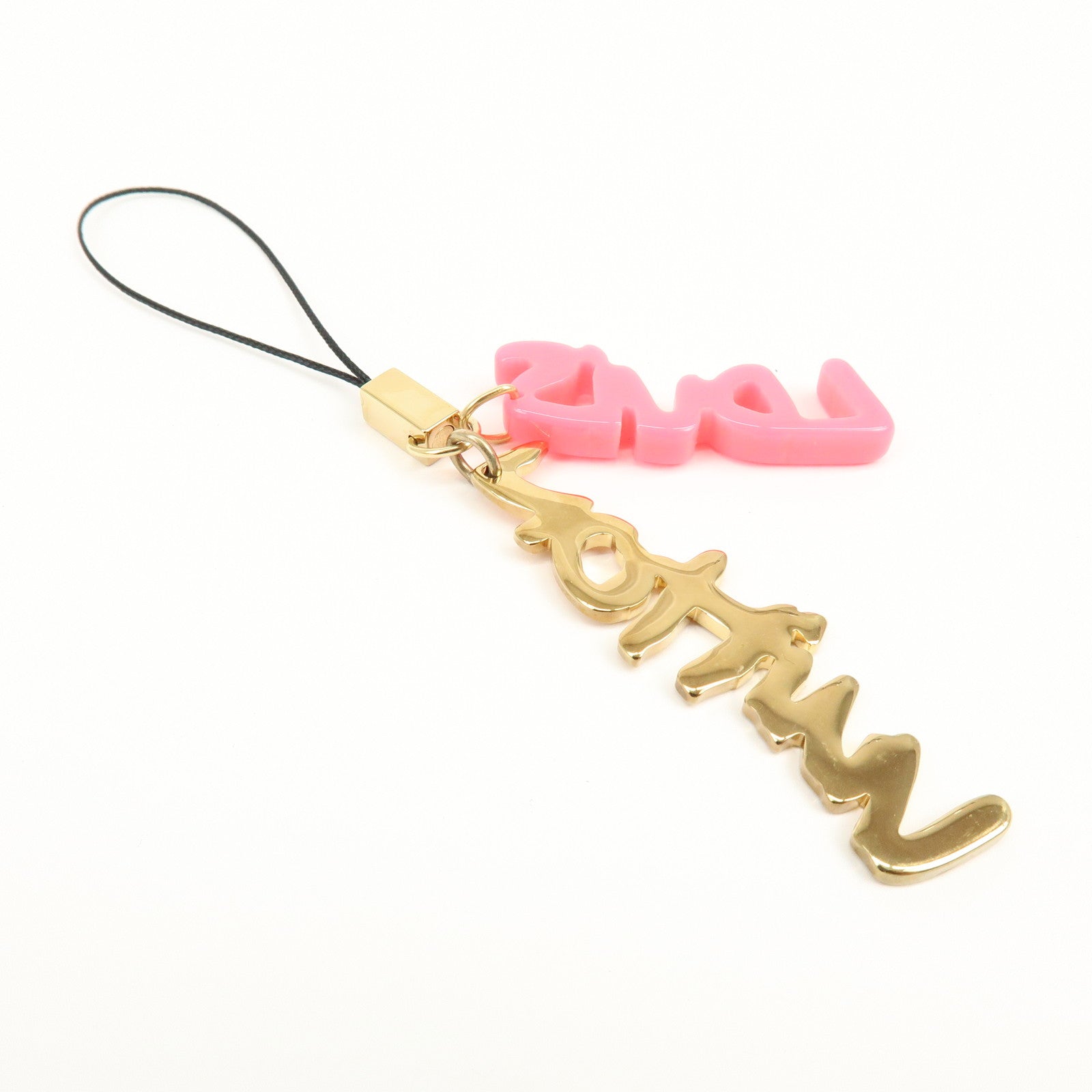 Louis Vuitton Accessoire Telephone Graffiti Bag Charm Gold Pink