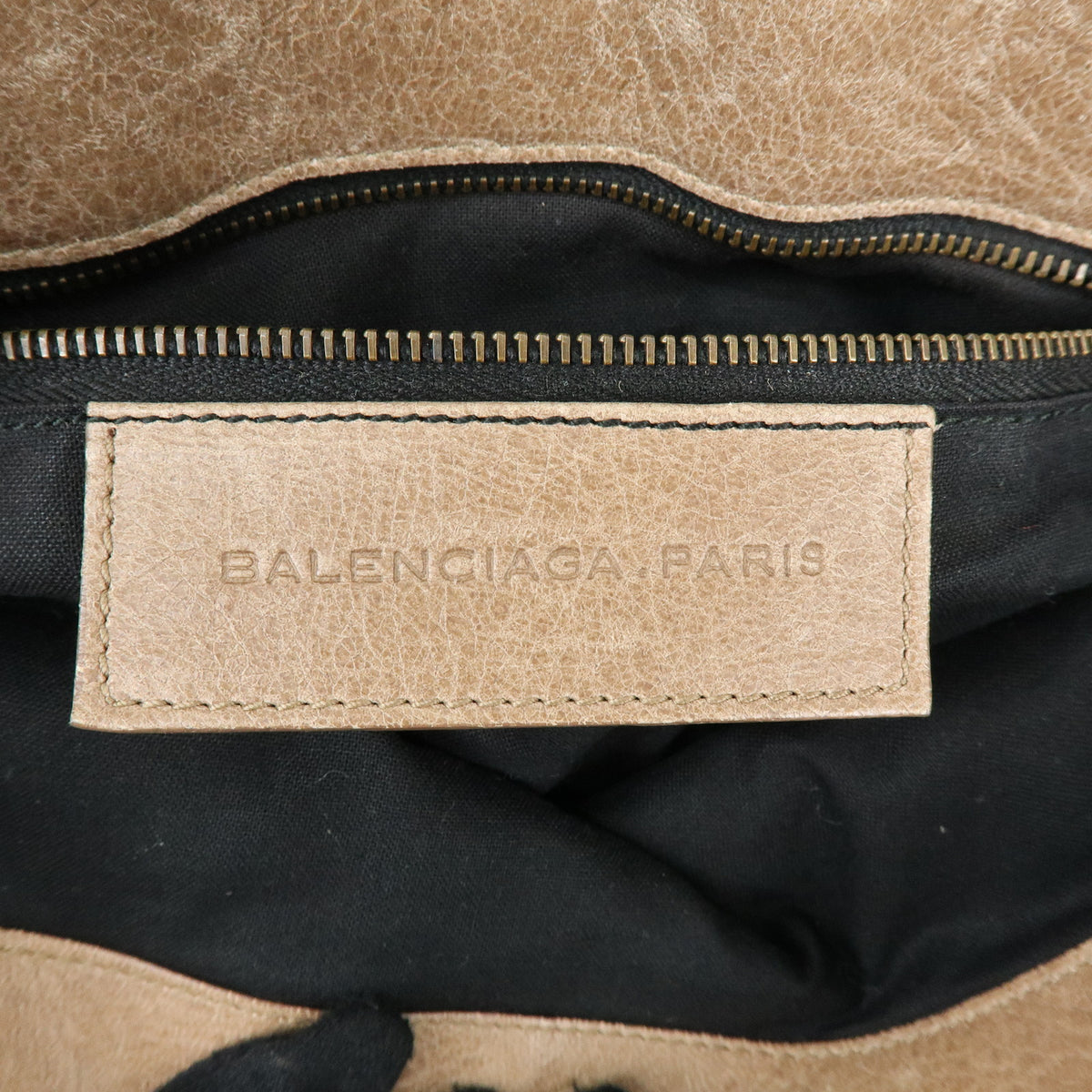 BALENCIAGA The Folk Leather Shoulder Bag Messenger Bag Brown 246432