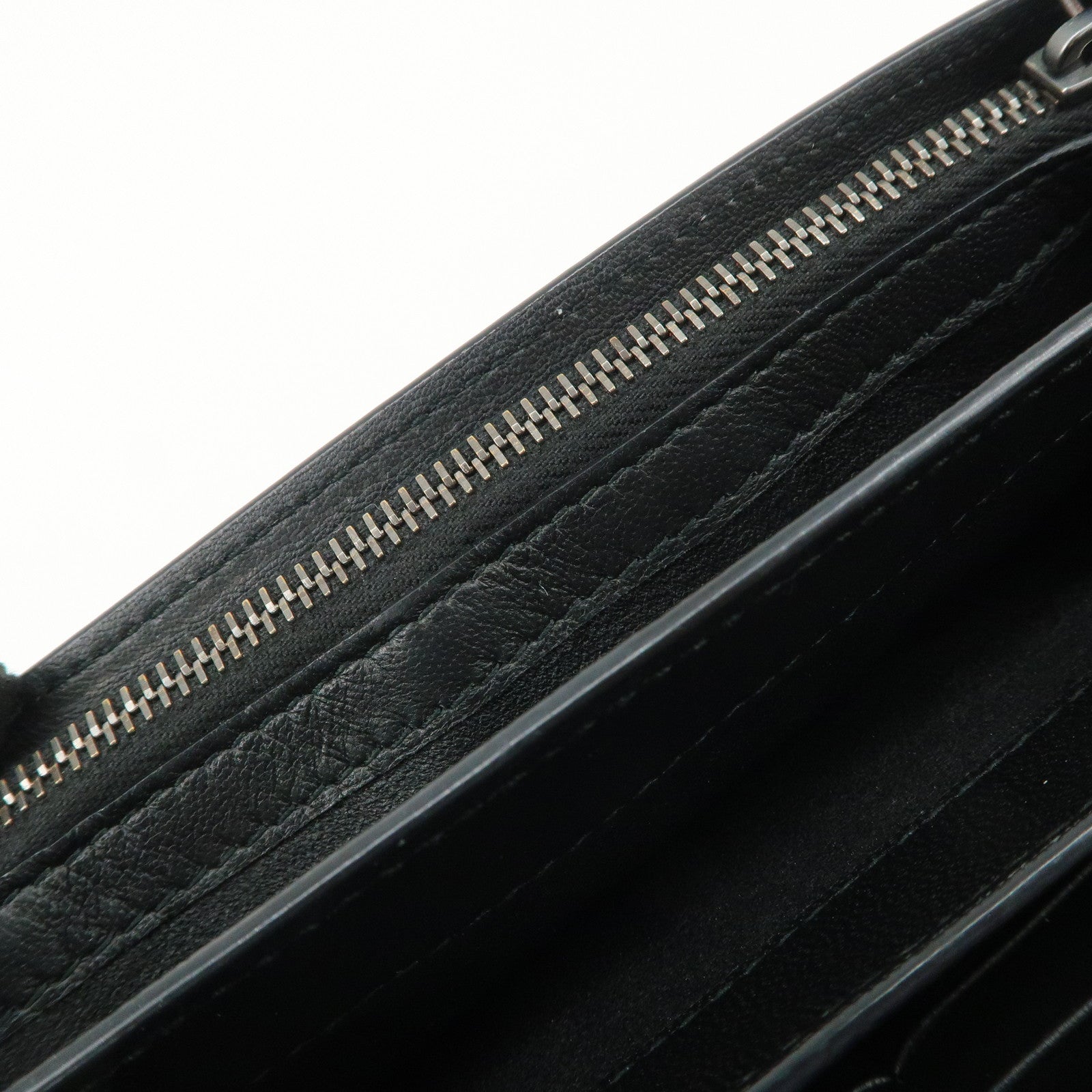 BOTTEGA VENETA Intrecciato Leather Chain Wallet Black