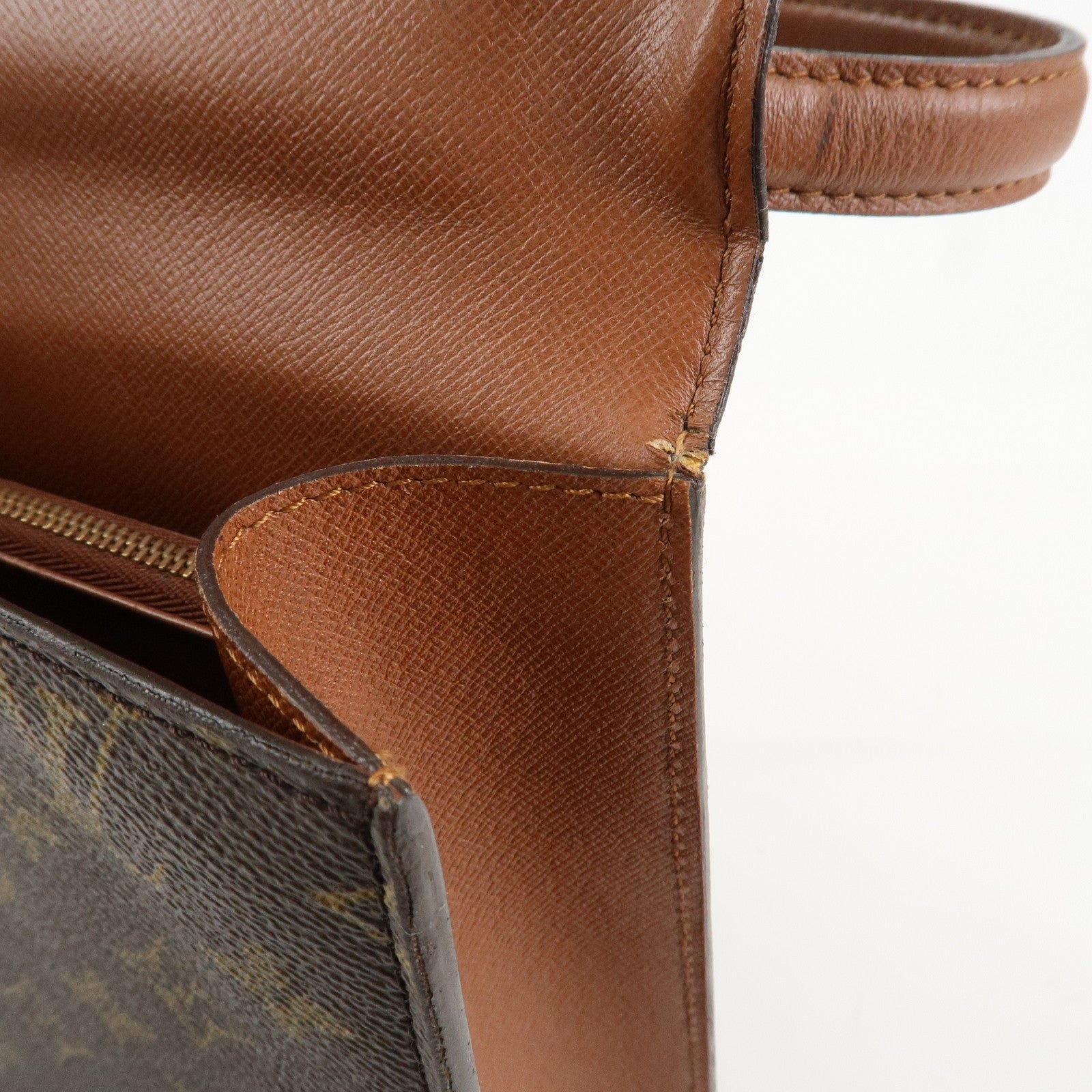 Louis Vuitton Monogram Canvas Malesherbes Hand Bag Brown M51379 Used