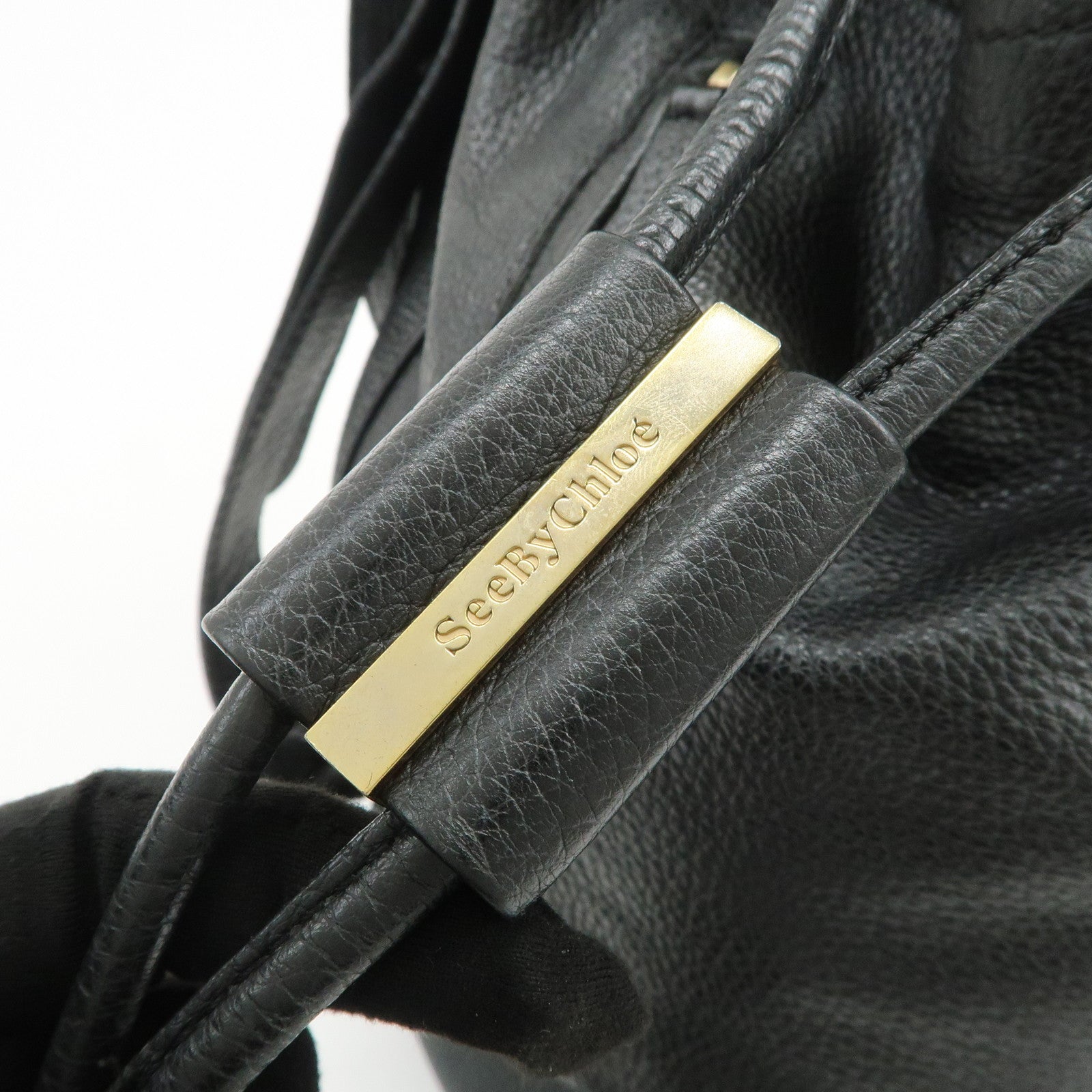 Chloe Vicki Leather Shoulder Bag Hand Bag Black