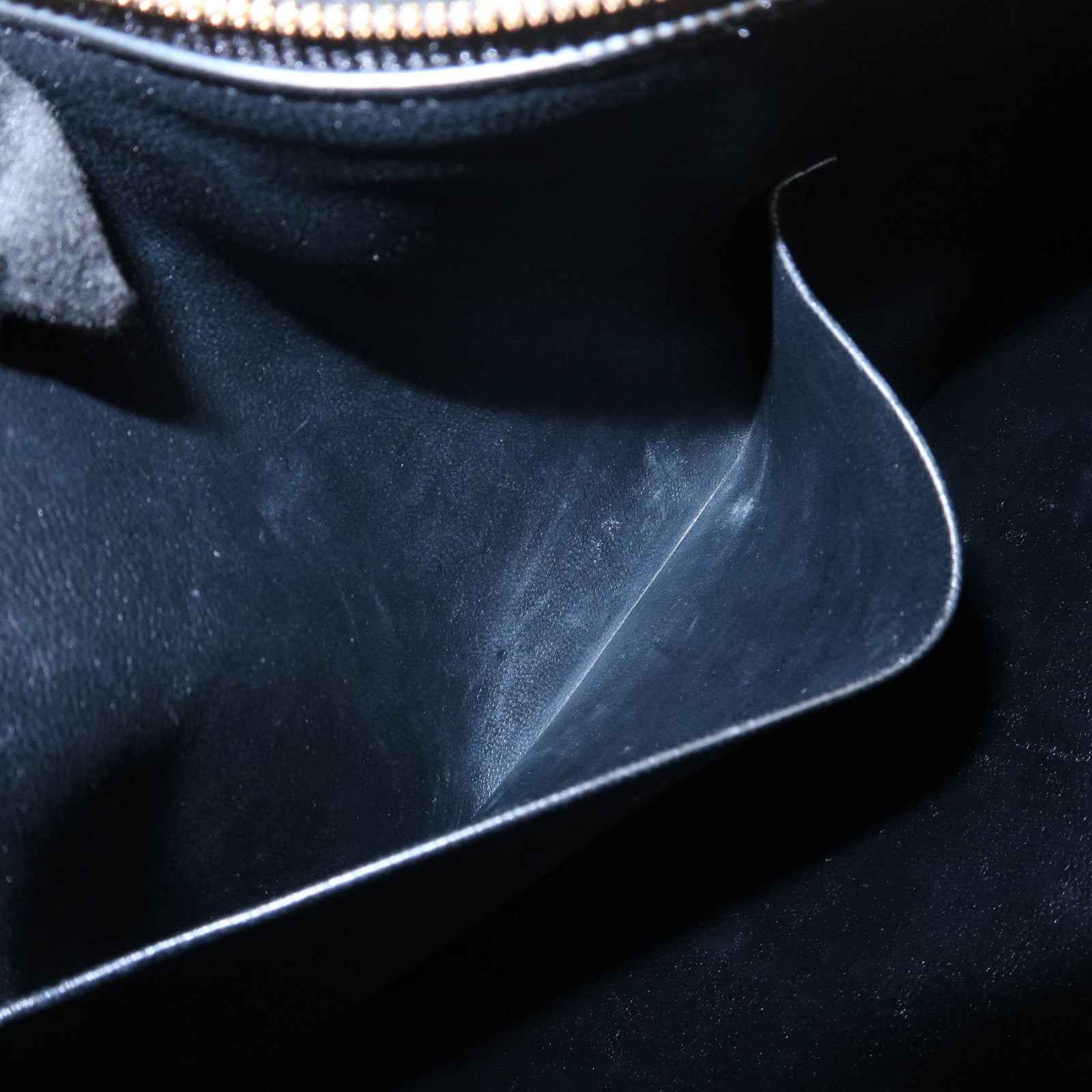 BALENCIAGA Everyday Leather Clutch Bag Flat Pouch Black 655605