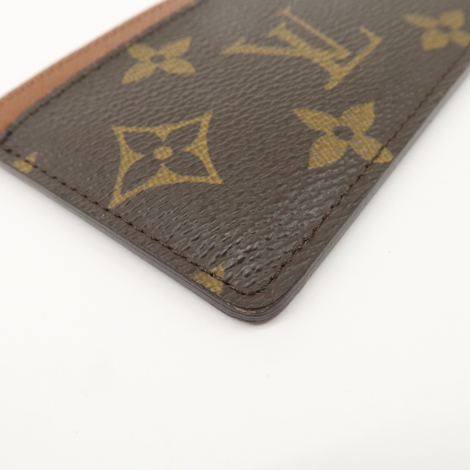 Louis Vuitton Monogram Canvas Porte Cartes Card Case M61733 Used