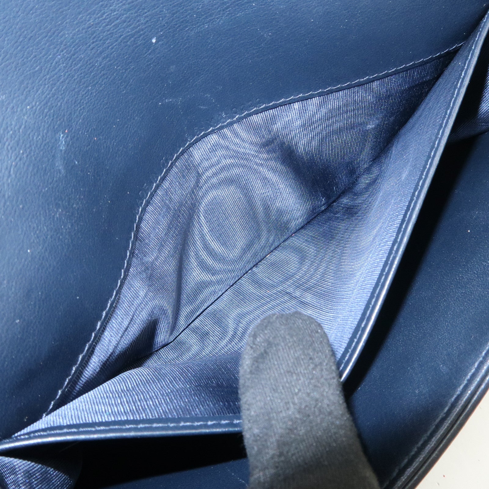 Christian Dior Jacquard Leather Saddle Small Chain Shoulder Wallet