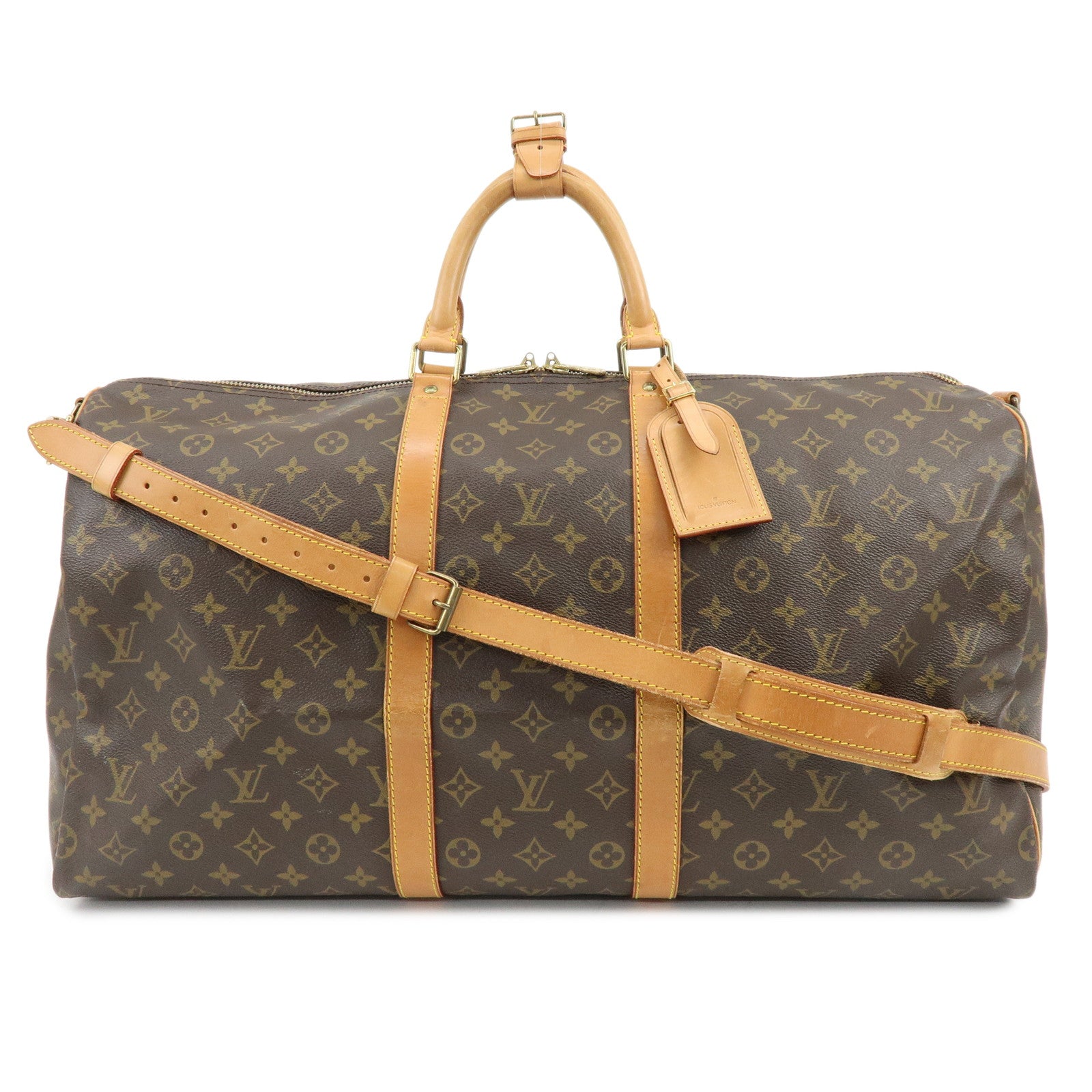 Louis Vuitton Monogram Keep All Bandouliere 55 Boston Bag M41414