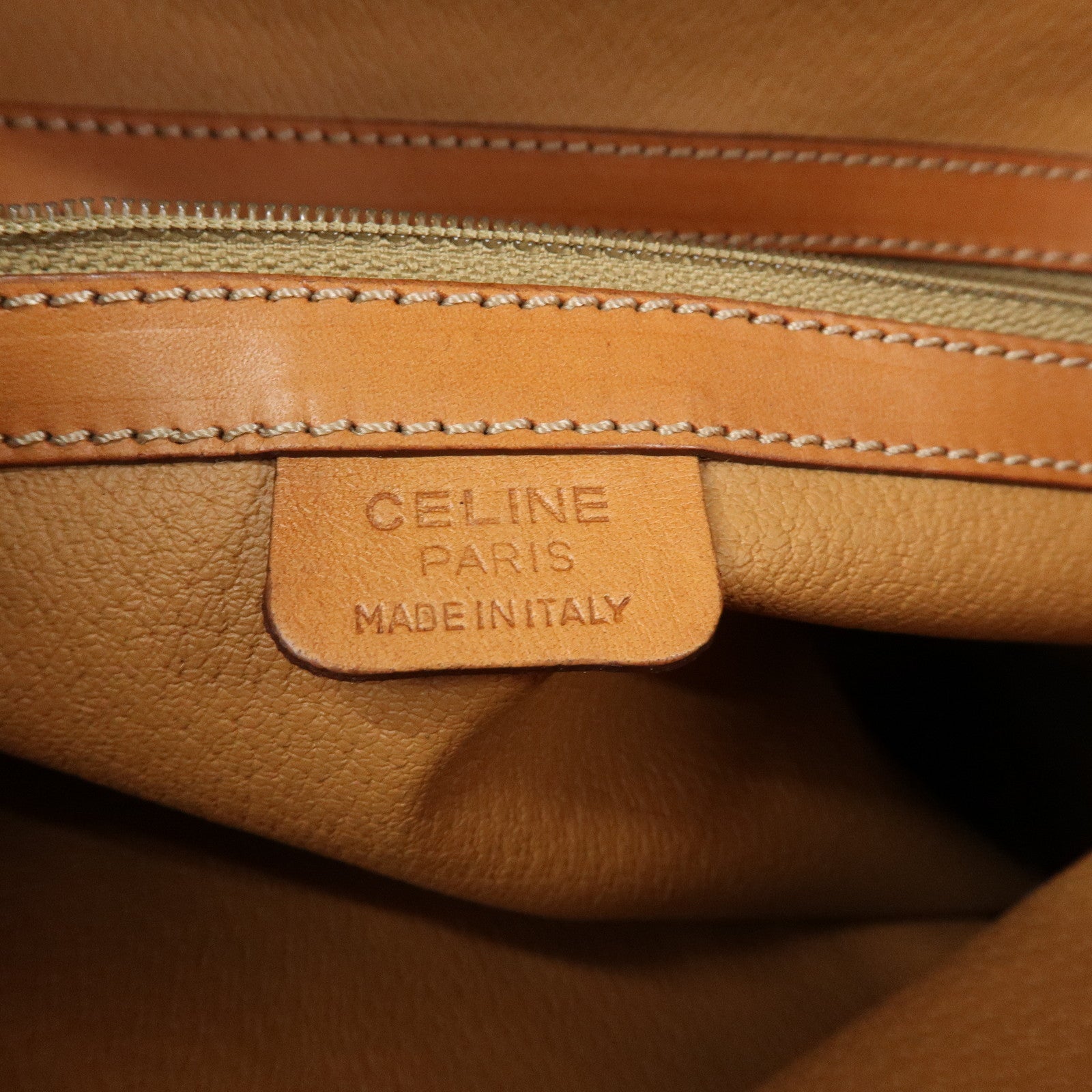 CELINE Macadam PVC Canvas Shoulder Bag Hand Bag Brown