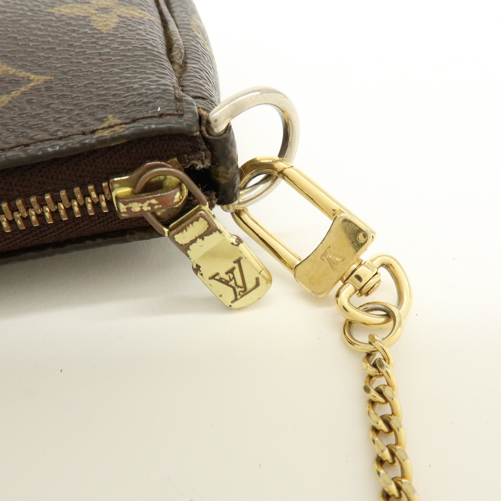 Louis Vuitton Monogram Mini Pochette Accessoires Hand Bag M58009