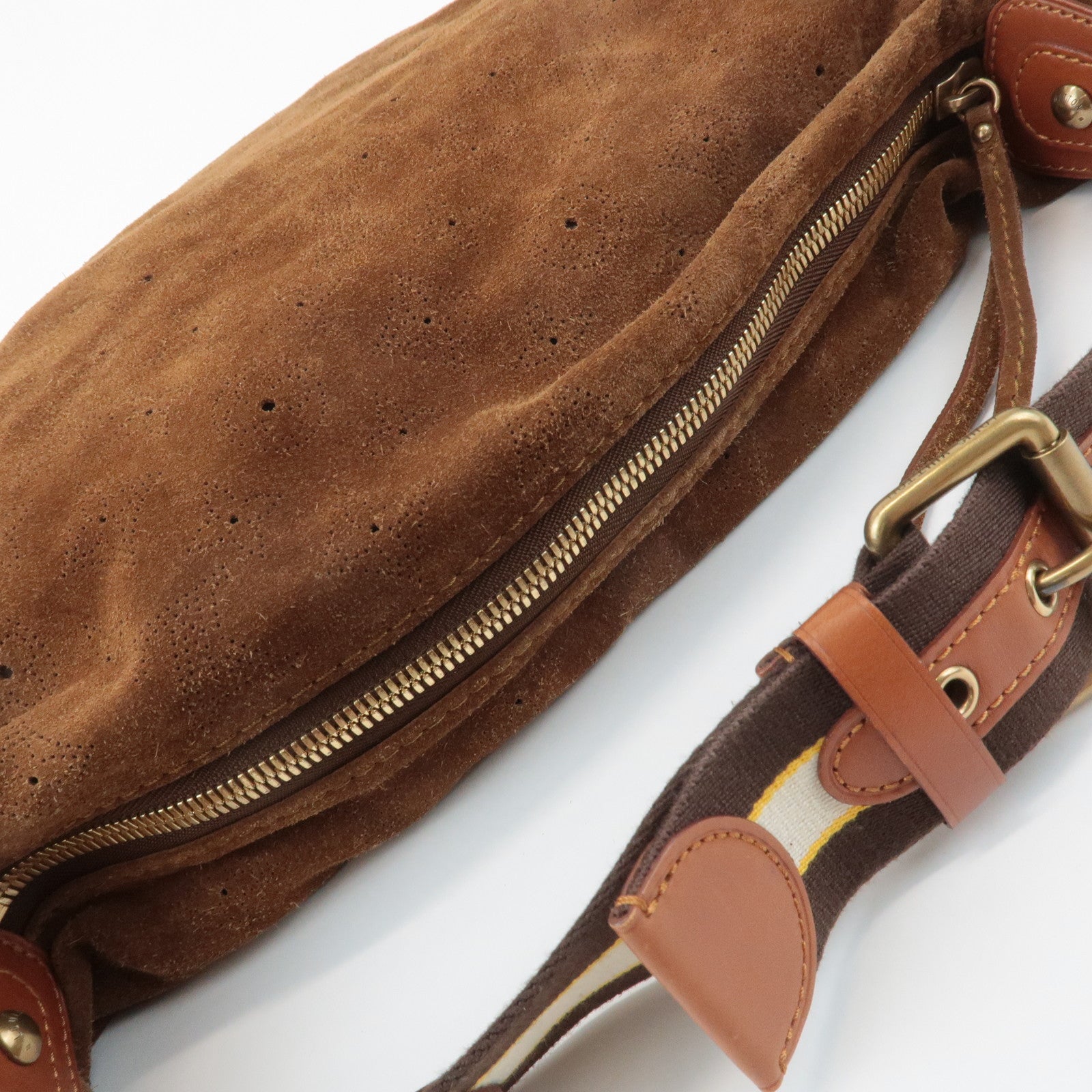 Louis Vuitton Monogram Suede Onata GM Shoulder Bag Cacao M95120 Used
