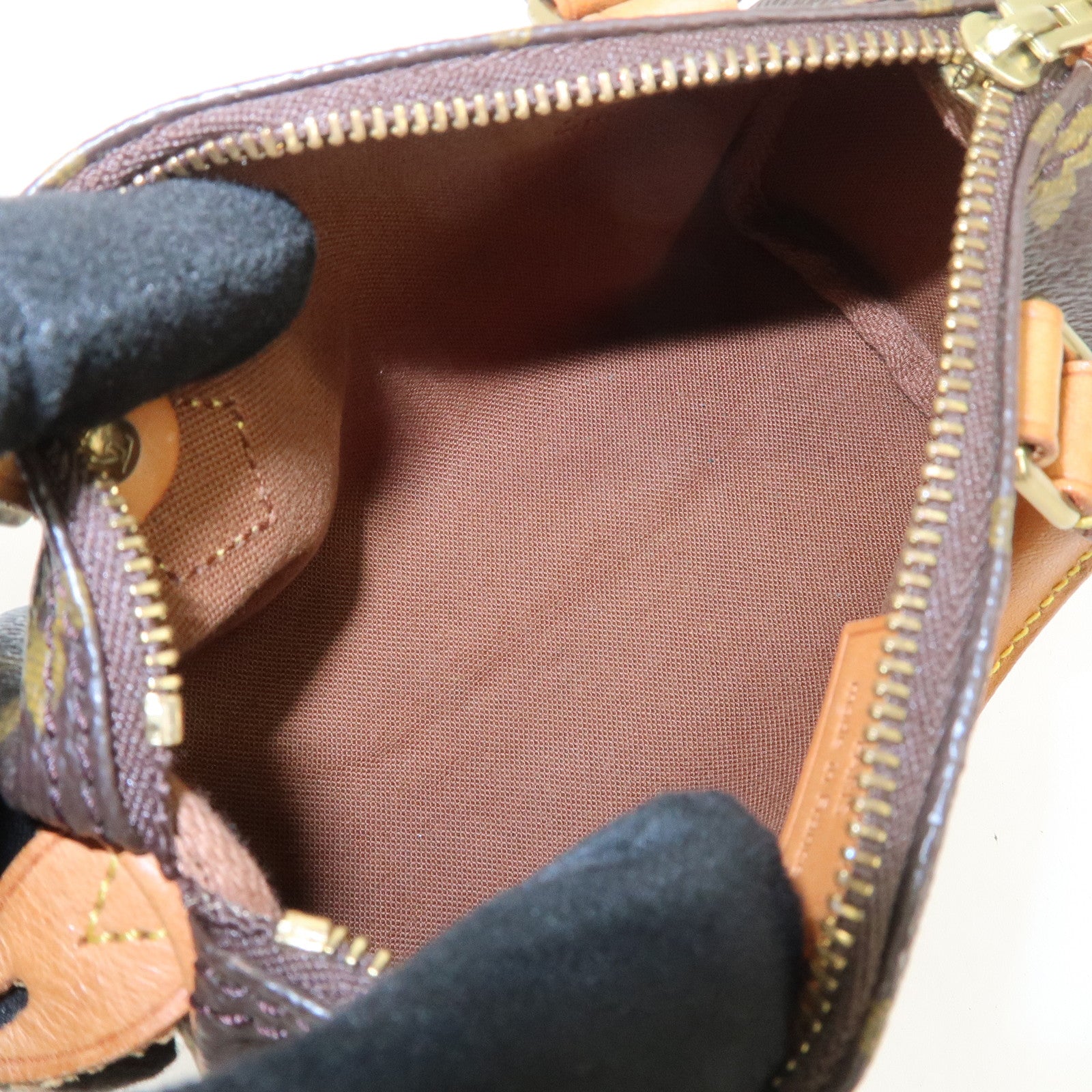 Louis Vuitton Monogram Mini Speedy Hand Bag Boston Bag Brown M41534