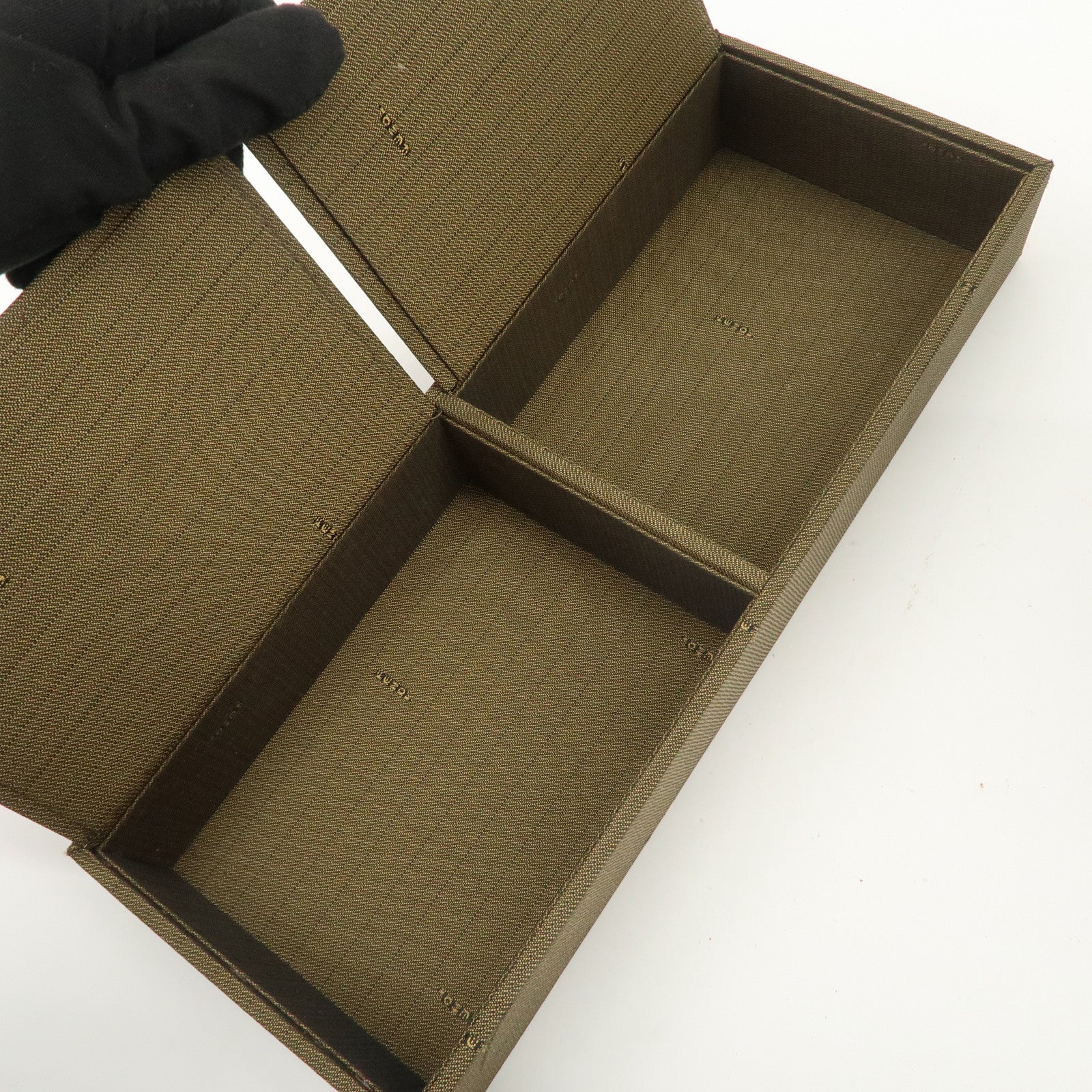 FENDI Zucca Canvas Leather Vanity Bag Makeup Box Brown Black