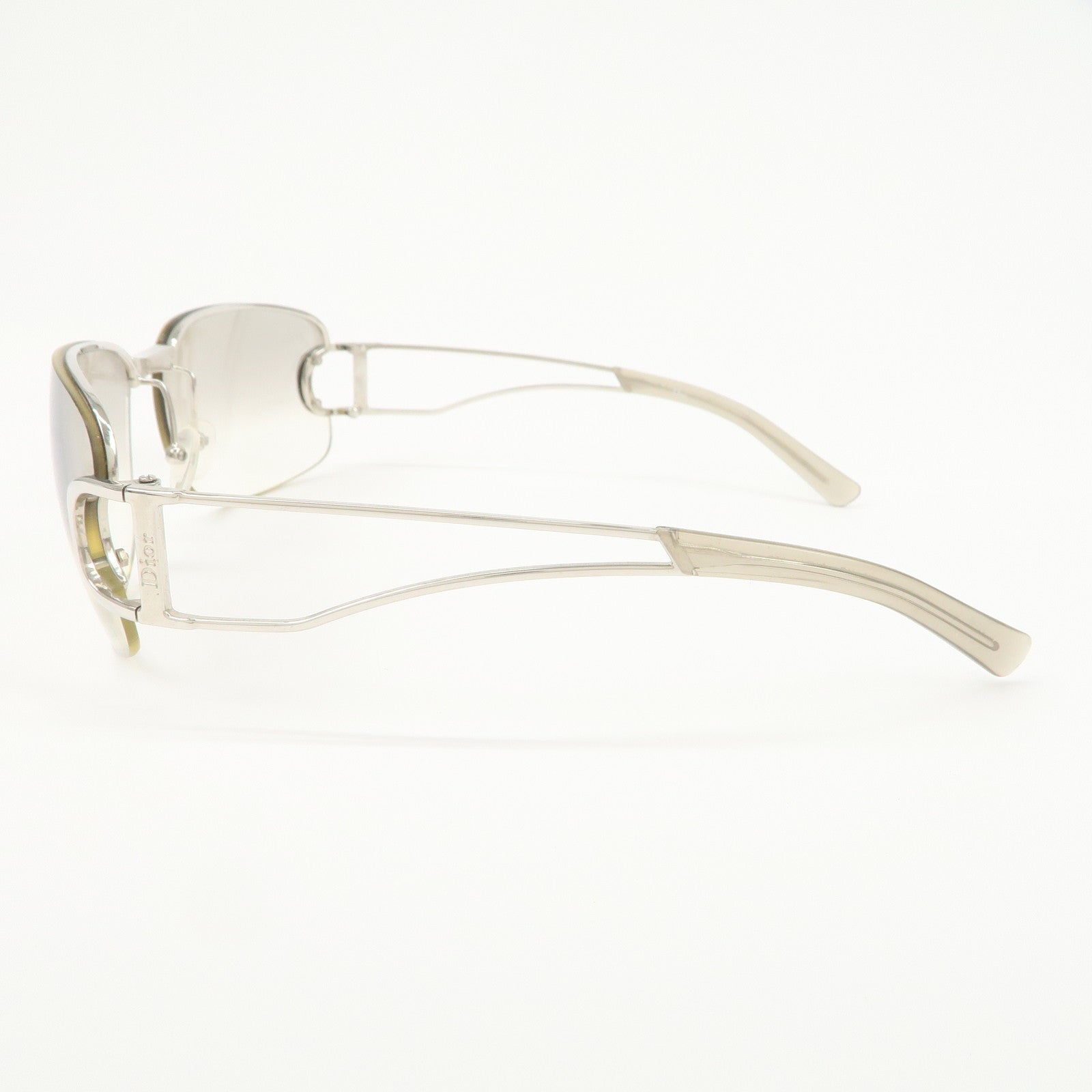 Christian Dior Clear Metal Sunglasses Silver YB7V2 61□14 127
