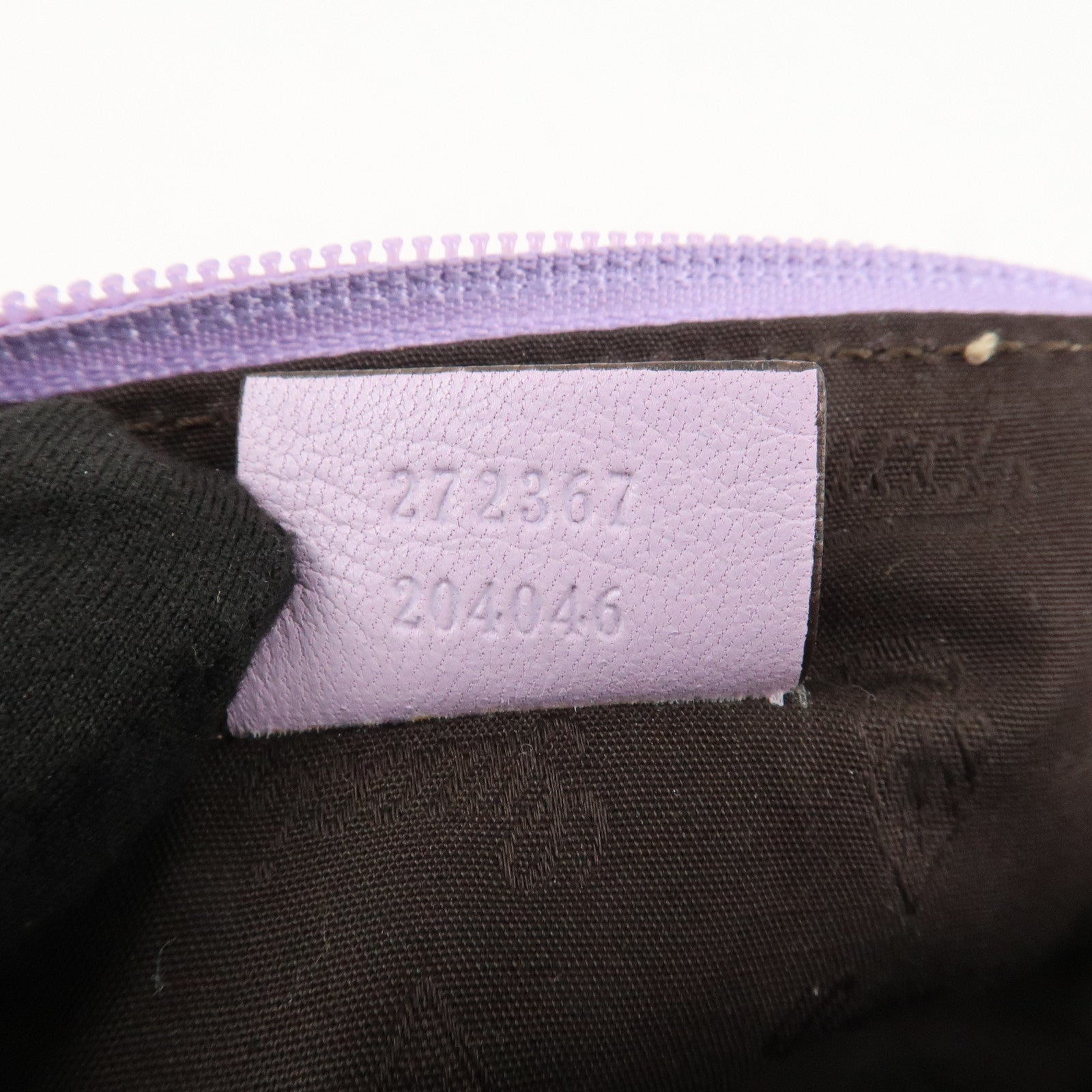 GUCCI Guccissima Leather Cosmetic Pouch Purple 272367 Used