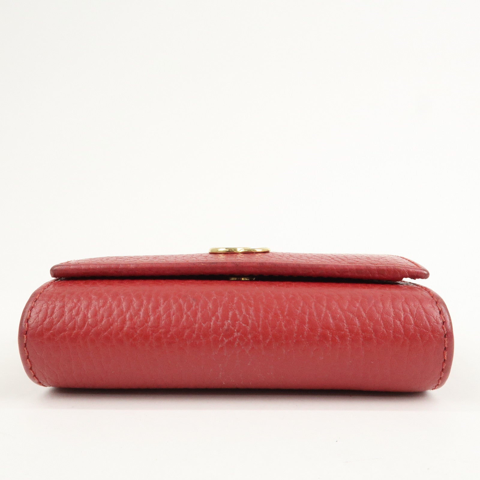 GUCCI GG Marmont Leather Mudium Compact Wallet Red 598587