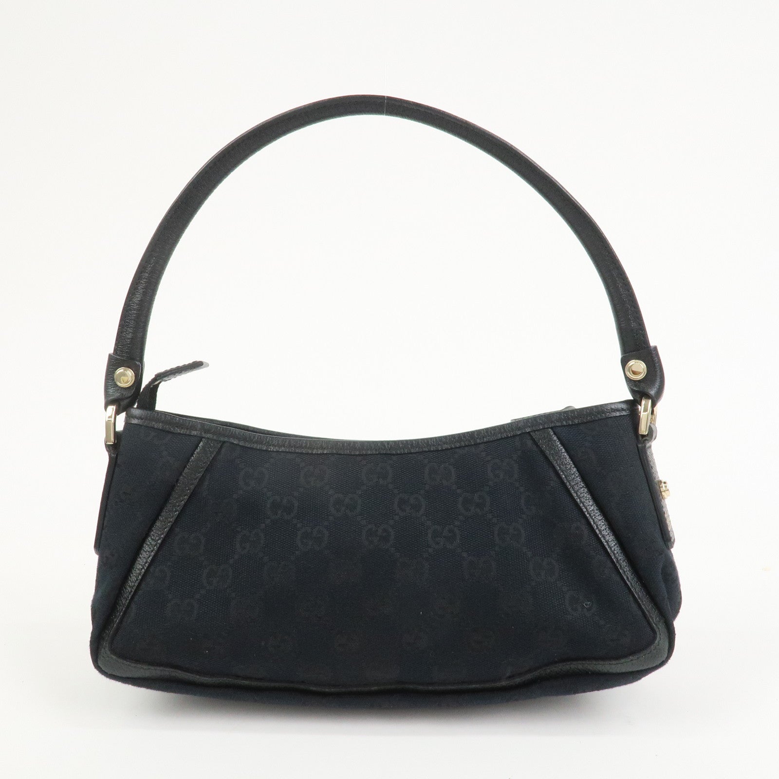 GUCCI Abbey GG Canvas Leather Shoulder Bag 130939