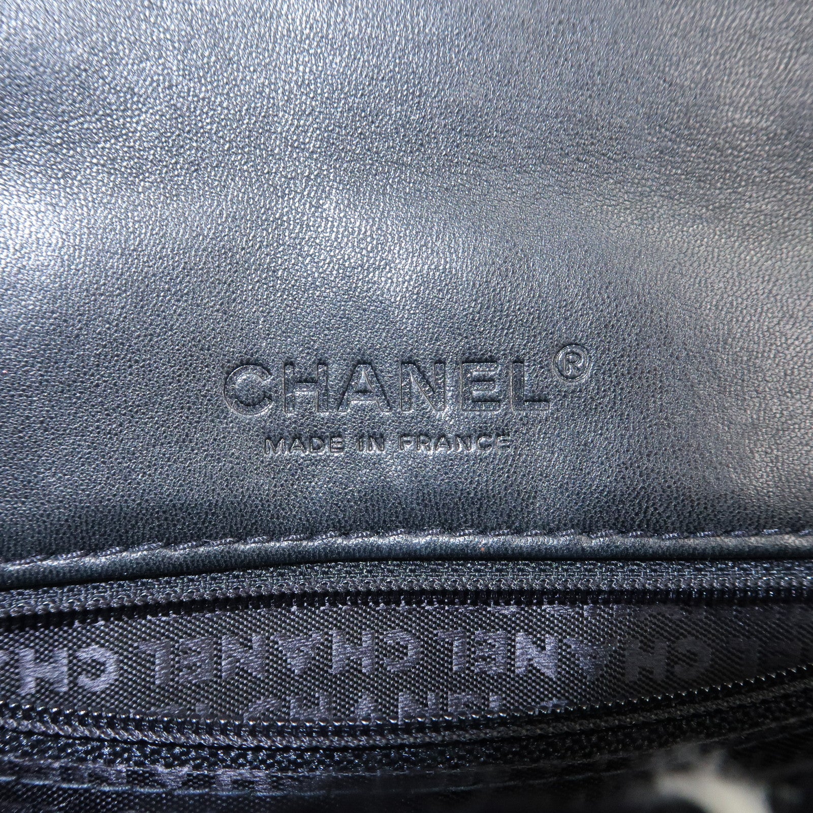 CHANEL Tweed Chain Shoulder Bag Hand Bag Black White 8645695