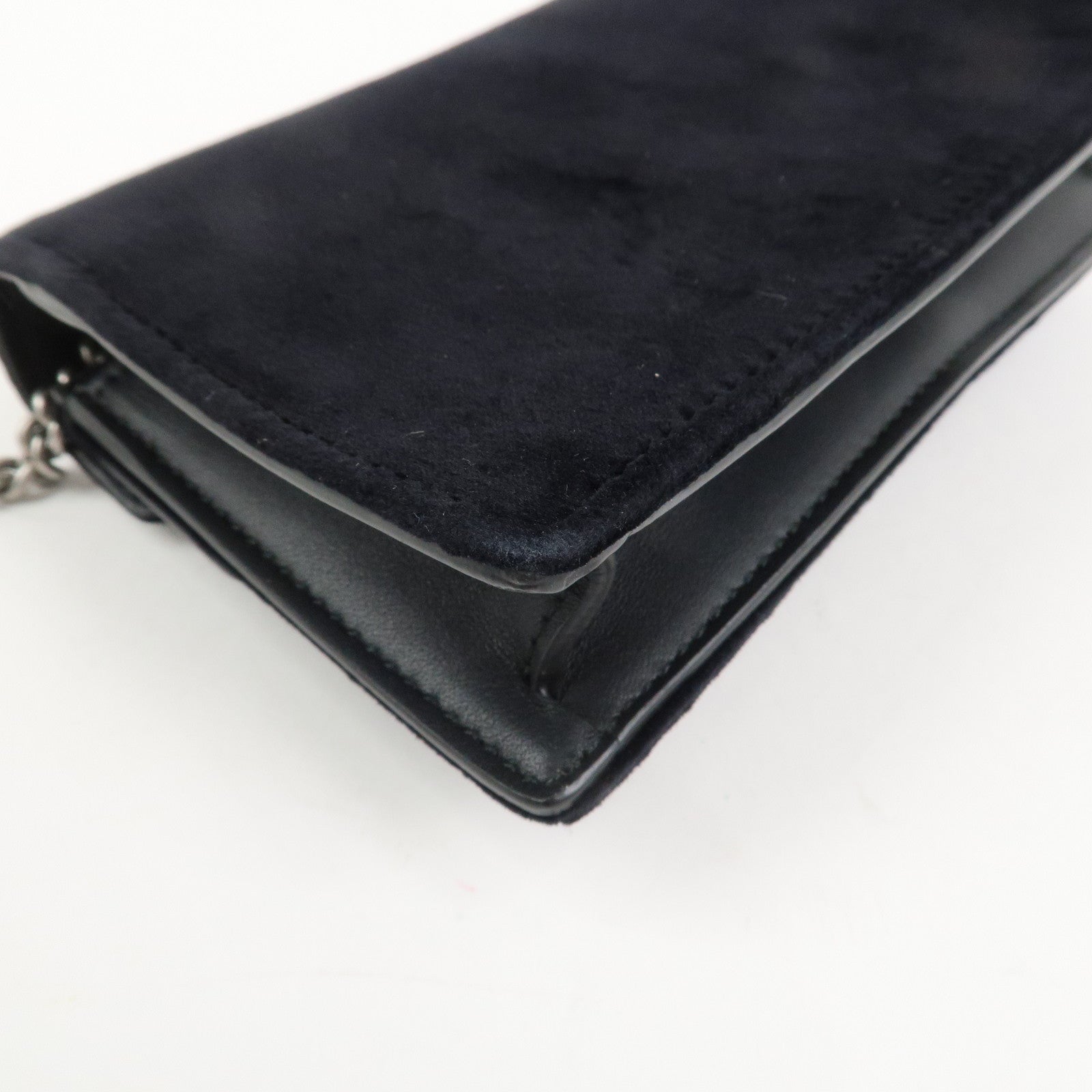 GUCCI Dionysus Super Mini Bag Velvet Chain Shoulder Bag Black476432