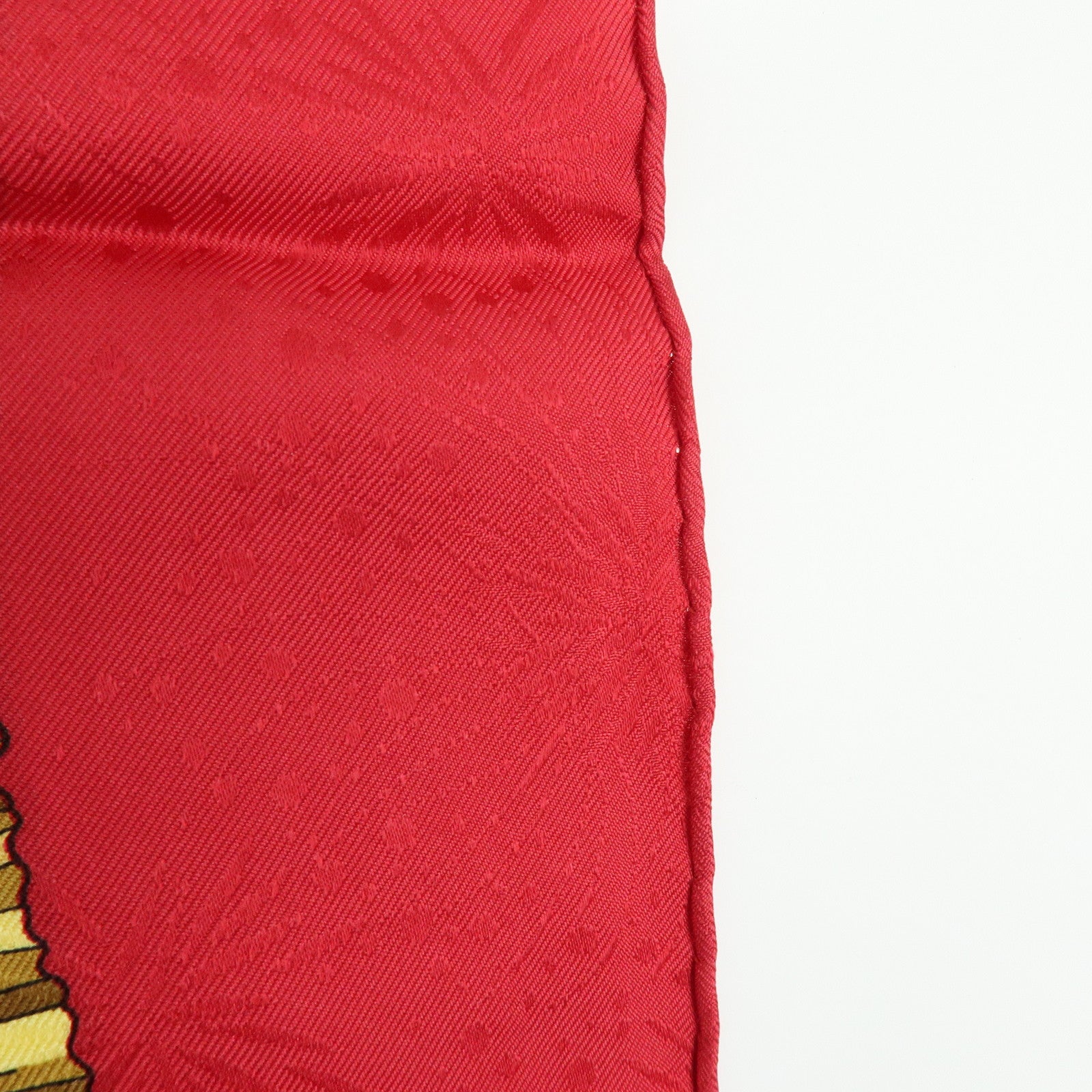 HERMES Carre 90 Silk 100% Scarf LES FERES DU ROI SOLEIL Red Gold