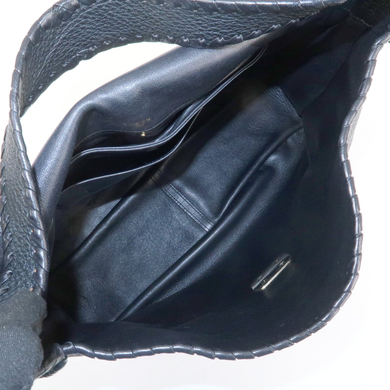 LOEWE Anagram Leather Granada Shoulder Bag Hand Bag Black