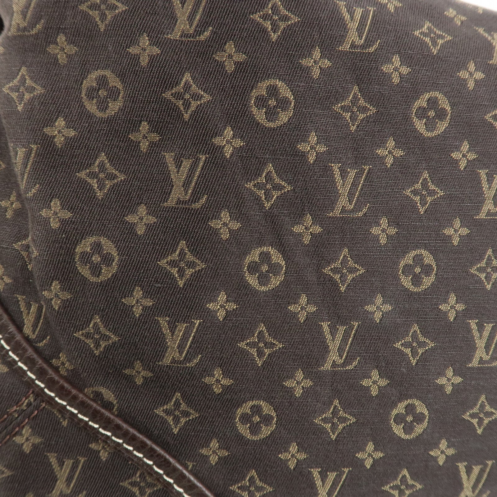 Louis Vuitton Monogram Mini Lin Manon MM Shoulder Bag Ebene M95619 Used