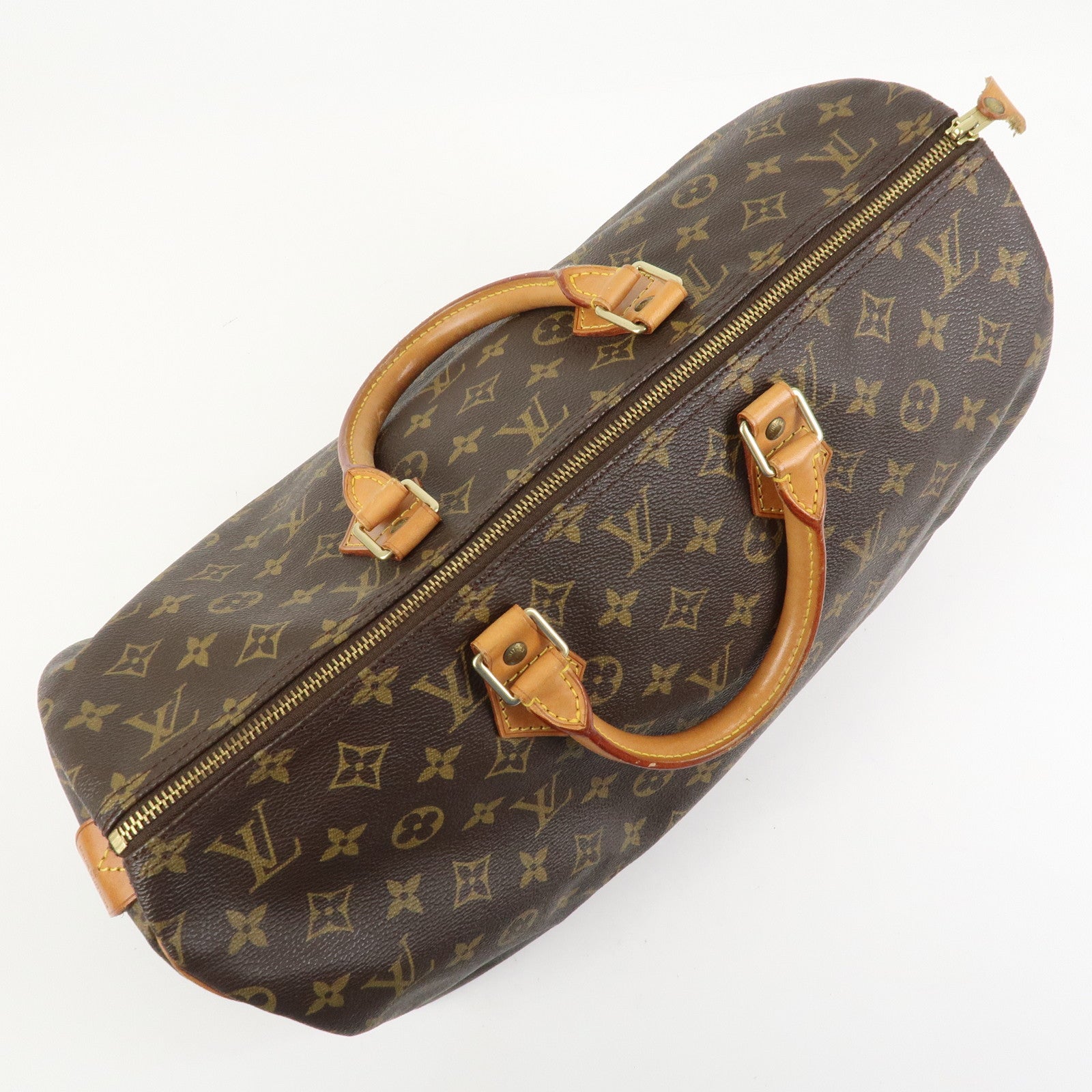 Louis Vuitton Monogram Speedy 40 Hand Bag Boston Bag Brown M41522