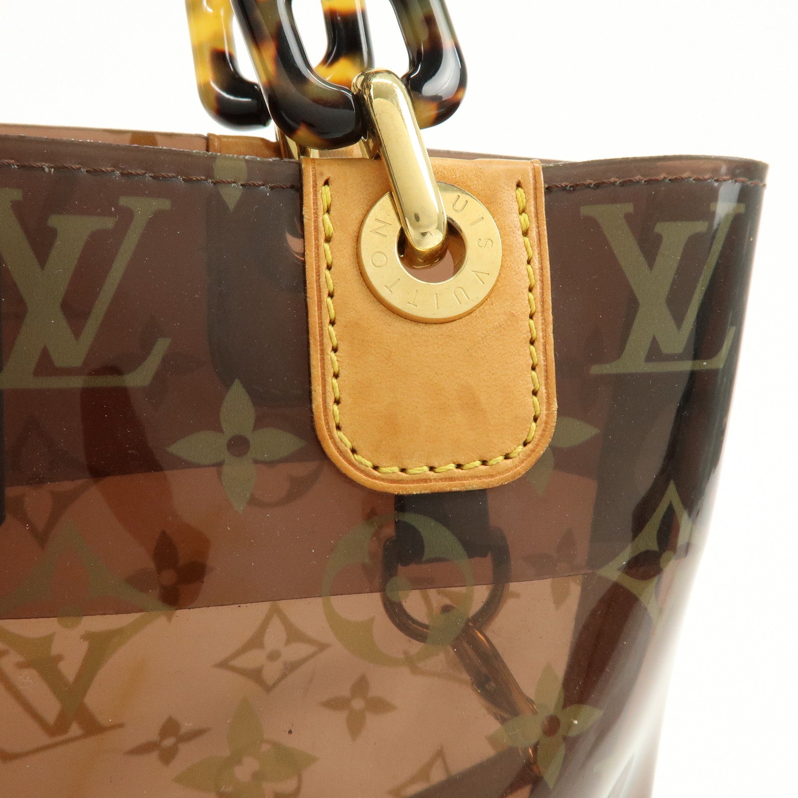 Louis Vuitton Monogram Cabas Ambre PM Tote Bag Clear Brown M92502